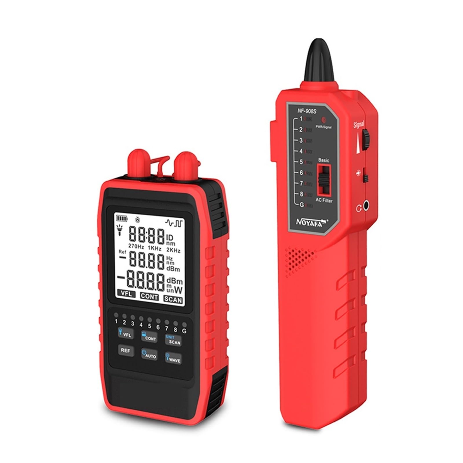 Medidor de potencia óptica y OTDR portátil con localizador visual de fallos FC/SC/ST