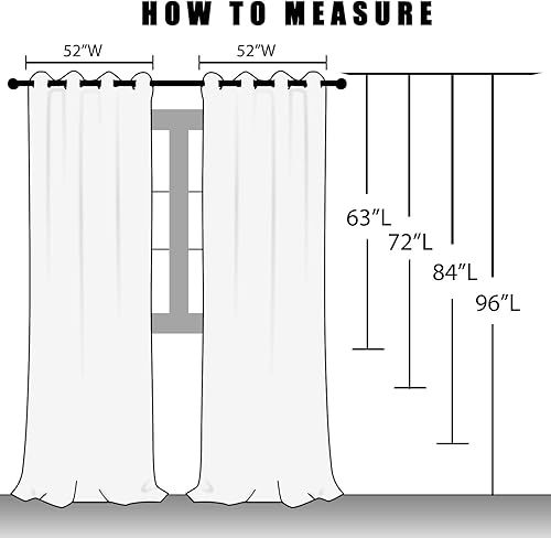 Miniatura 6 de July Joy - Cortinas transparentes para dormitorio 2 unidades filtro de luz gasa sólida