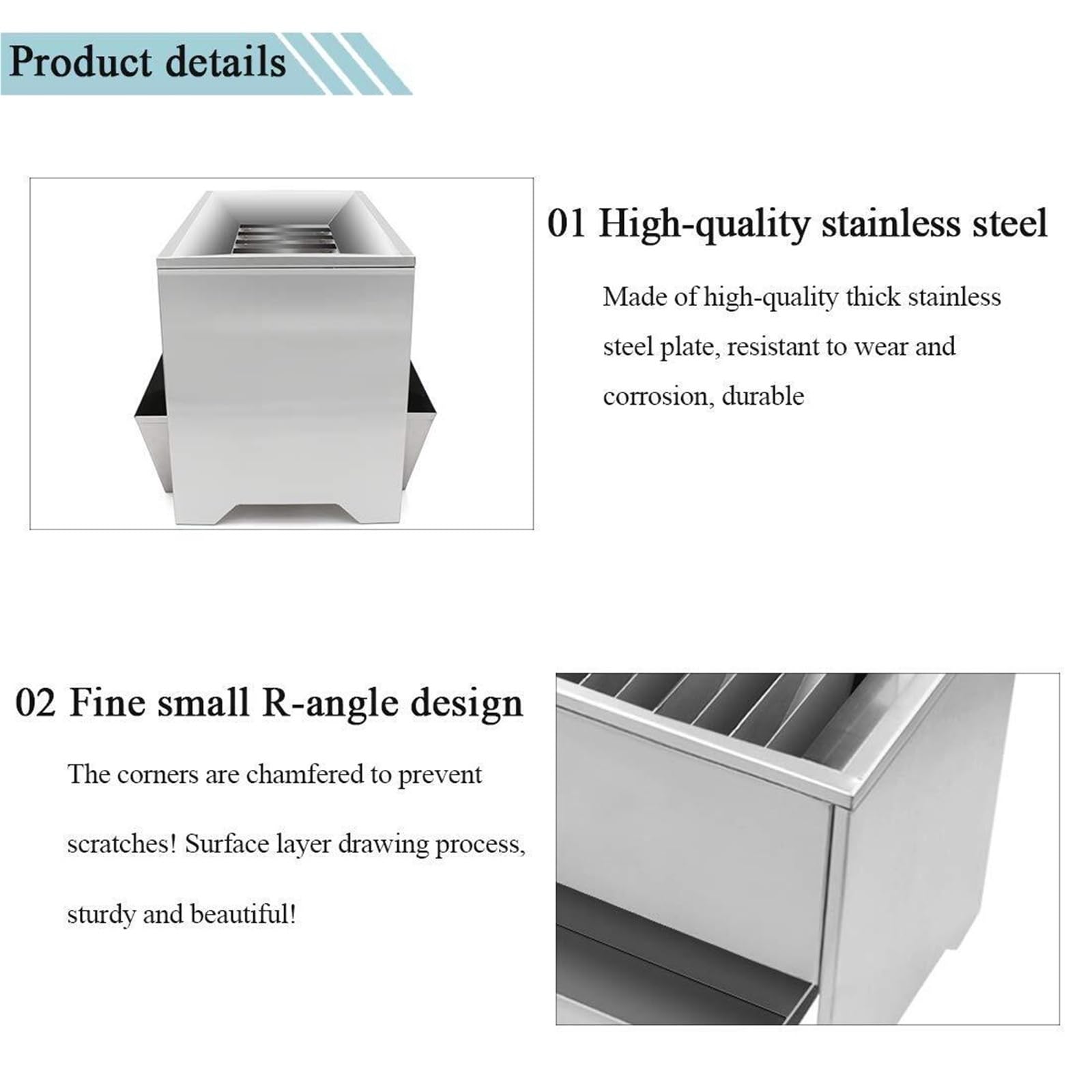 Campionatore divisore per cereali in acciaio inossidabile, separatore per campioni per test di semi e cereali, design durevole e resistente alla corrosione, ideale per uso in laboratorio e sul campo