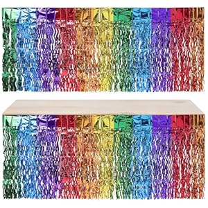 SOLUSTRE 2er Regenbogen Tischrock für Partys