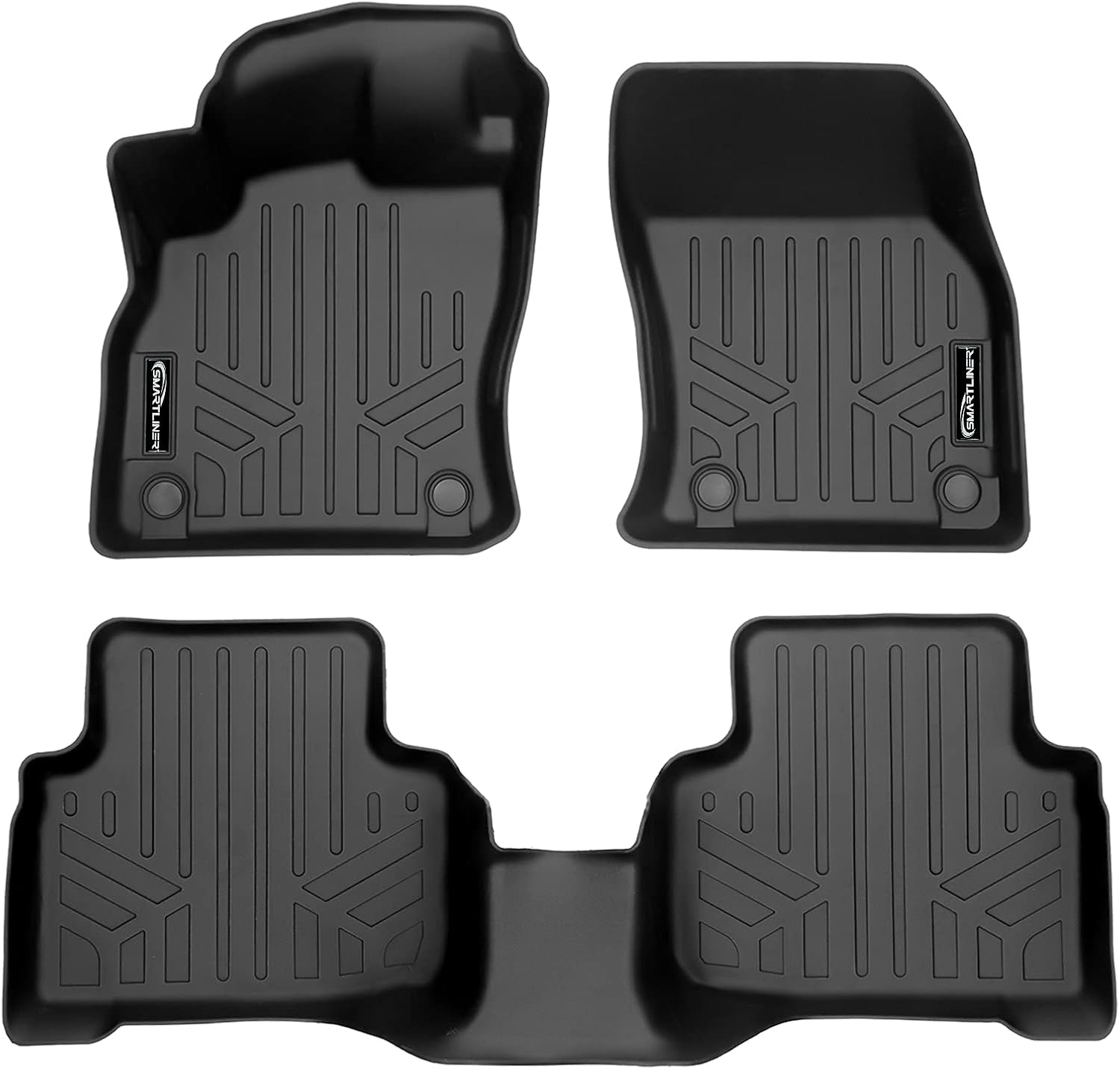 SMARTLINER Custom Fit Floor Mats 2 Row Liner Set Compatible with 2019-2025 Audi Q3