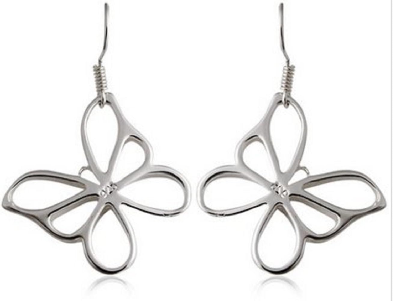 Earrings Silver Plated Cupronickel Alloy Stencil Butterfly Earrings