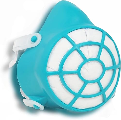 Miniatura 2 de BukTek P-Tek R Series - Mascarilla facial de grado profesional con 2 cartuchos de filtro reemplazables 92 de eficiencia verde azulado