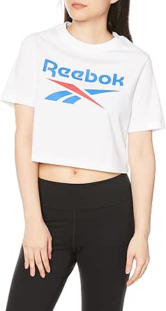 Reebok(リーボック) [リーボック] 半袖 アイデンティティ BL Crop Tシャツ レディース H2150 ホワイト/ベクターブルー(HT6207) M