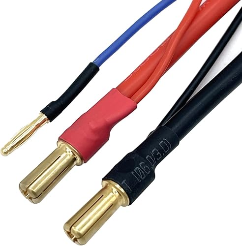 Miniatura 5 de 2 unids 0.197 in Bullet Banana a hembra T-Plug LiPo batería Cable de plomo y equilibrio JST-XH para 2S 7.4V LiPo Baterías Rojo