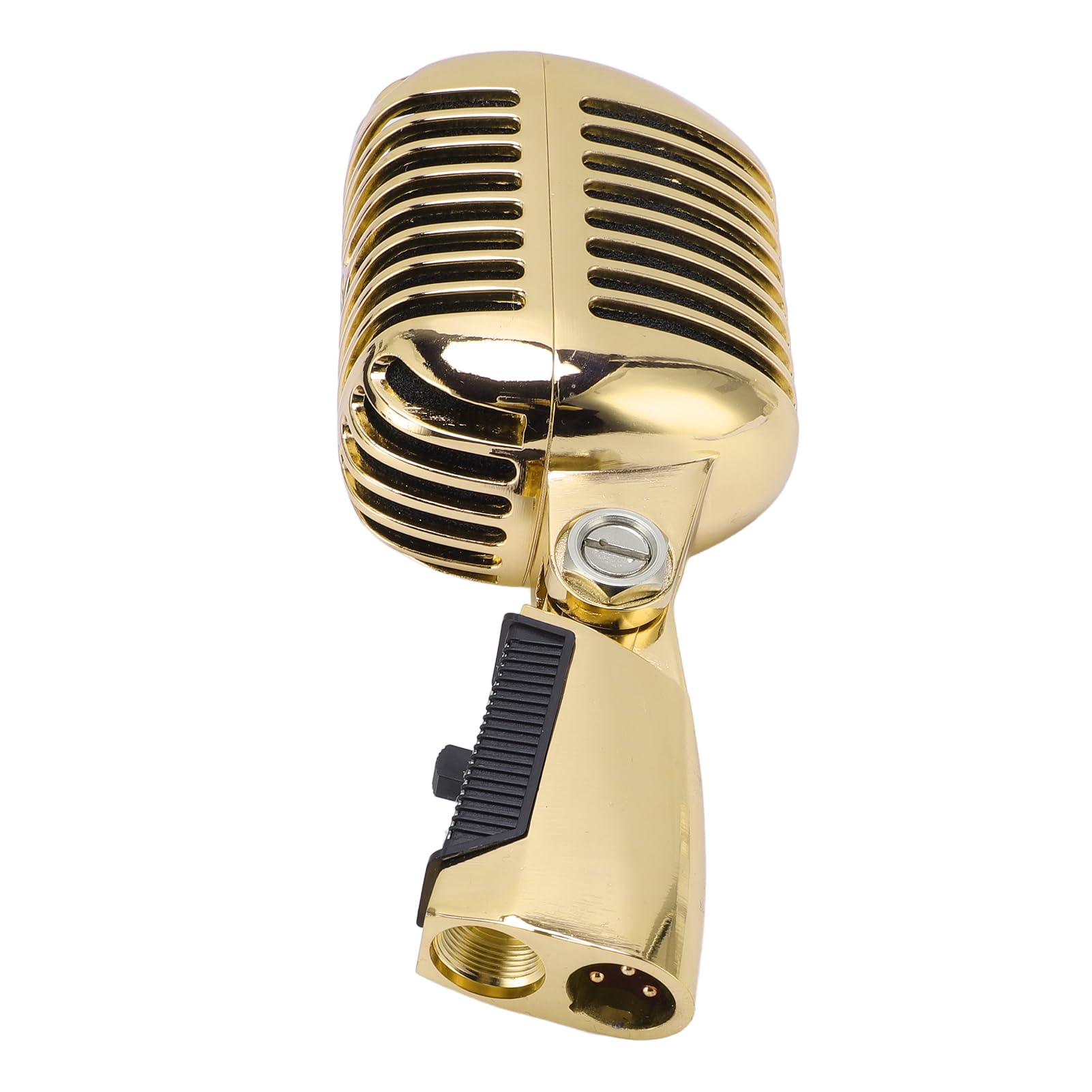 Fafeicy Mikrofon Dynamiczny, Mikrofon Kardioidalny, Wytrzymała Konstrukcja, Mocowanie Amortyzatora, Wysoka Moc Dźwięku, Idealny do Użytku na Scenie i w Studiu (GOLD)