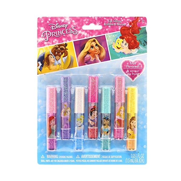 TownleyGirl-Disney-Princess-Super-Sparkly-Lip-Gloss-Set-7-CT Townley Girl Disney Princess Super Sparkly Lip Gloss Set, 0.05 Fl Oz (Pack of 7)