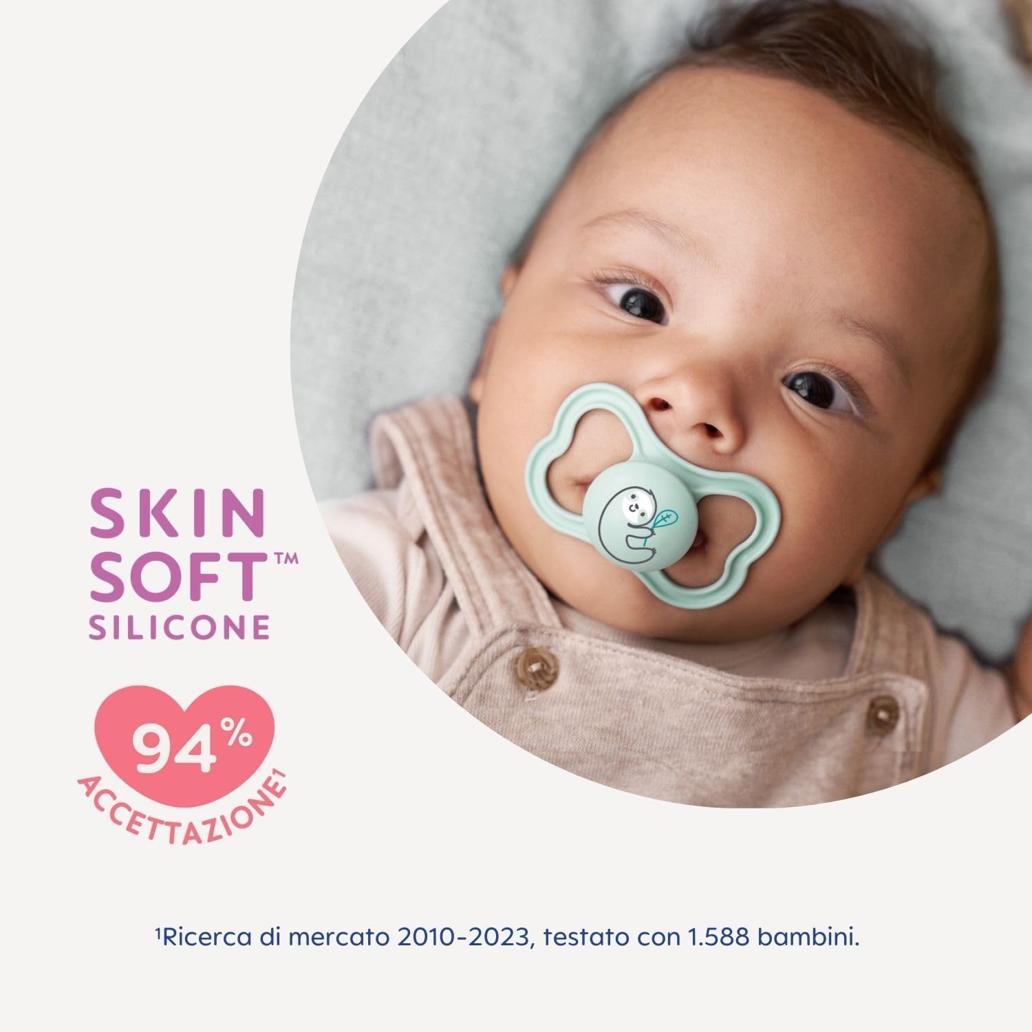 MAM Air Succhietto 16+ Mesi (Set da 2), Ciuccio MAM 16-36 mesi che si illumina al buio pelli sensibili, Kit da 2 accessori neonato con tettarella in silicone e porta ciuccio sterilizzatore, Rosa/Lilla - 4