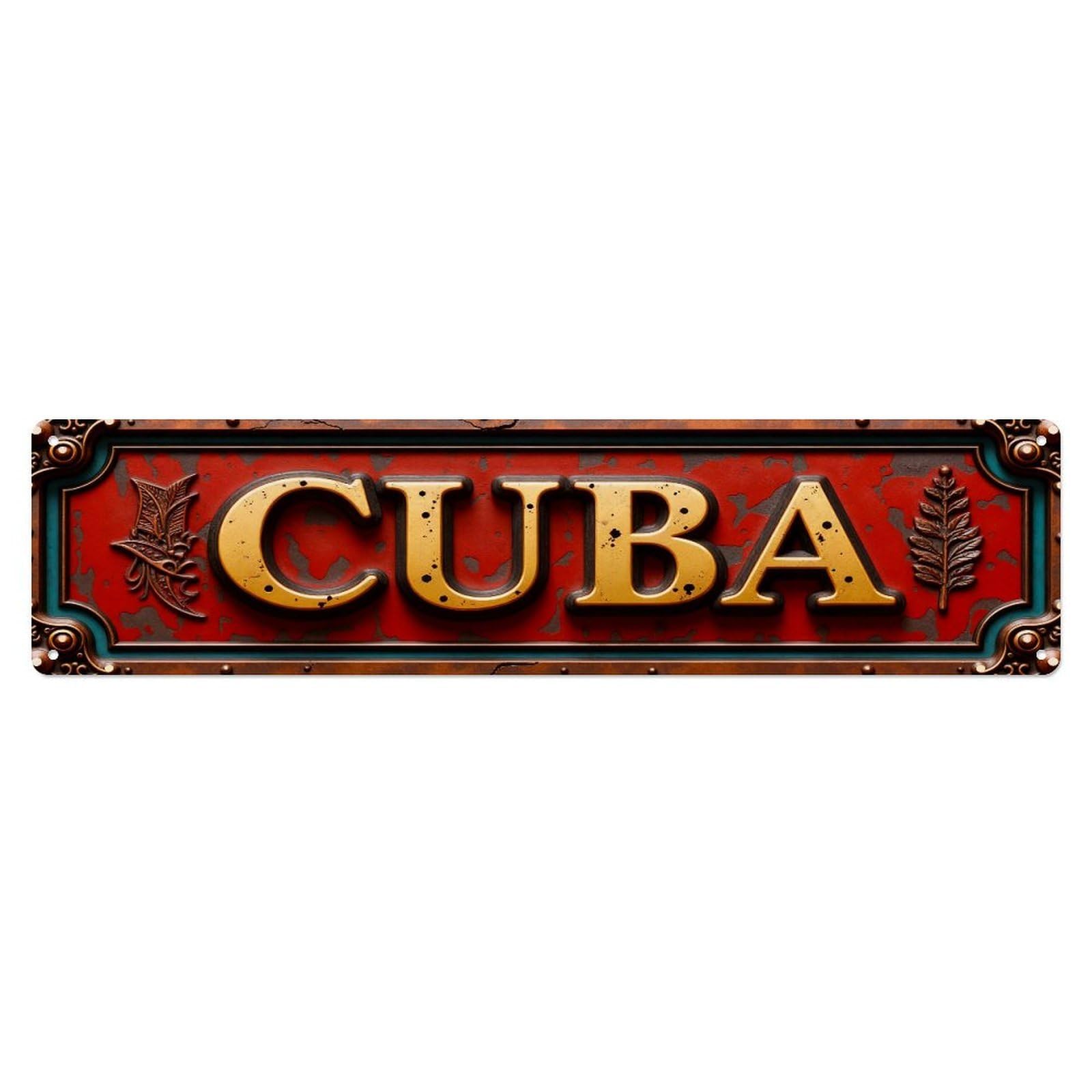 Cuba Vintage Metal Sign Metal Tin Sign Plaque