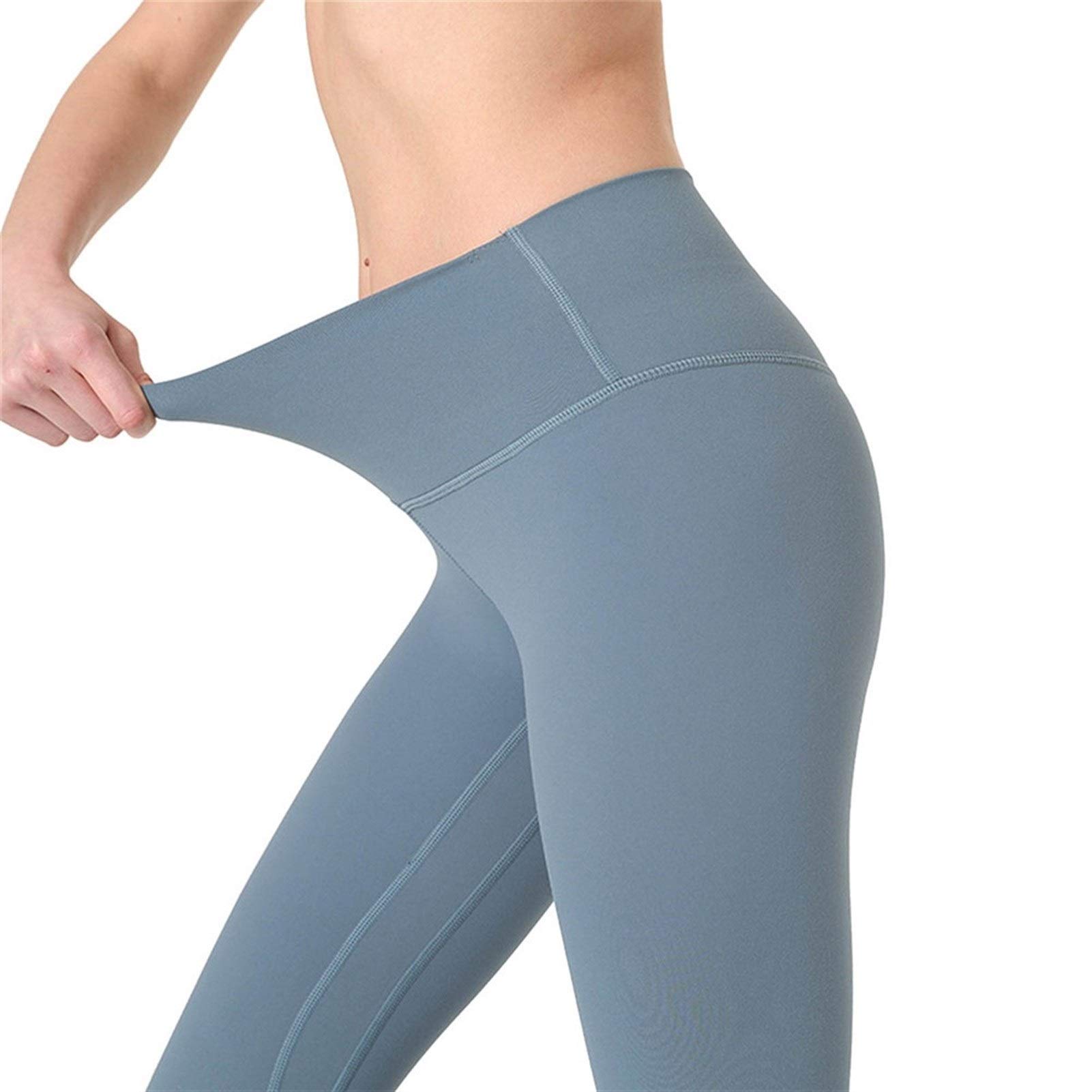 fitness legginsy damskie, Damskie Nagie uczucie Wysokiej talii Legginsy Legginsy Butt Lift Power Flex Slim Jogi Spodnie Aktywne Rajstopy Tummy Control Non See przez rozciągliwe sportowe legginsy do jo