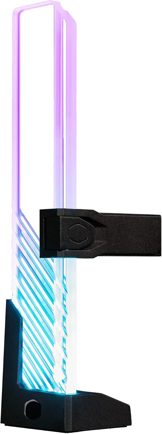 Cooler Master MasterAccessory Supporto GPU ARGB - Previene il Cedimento della Scheda Grafica, Vetro Temperato con Illuminazione Laterale ARGB, Design Versatile, Base Magnetica, Installazione Facile Cooler Master MasterAccessory Supporto GPU ARGB - Previene il Cedimento della Scheda Grafica, Vetro Temperato con Illuminazione Laterale ARGB, Design Versatile, Base Magnetica, Installazione Facile