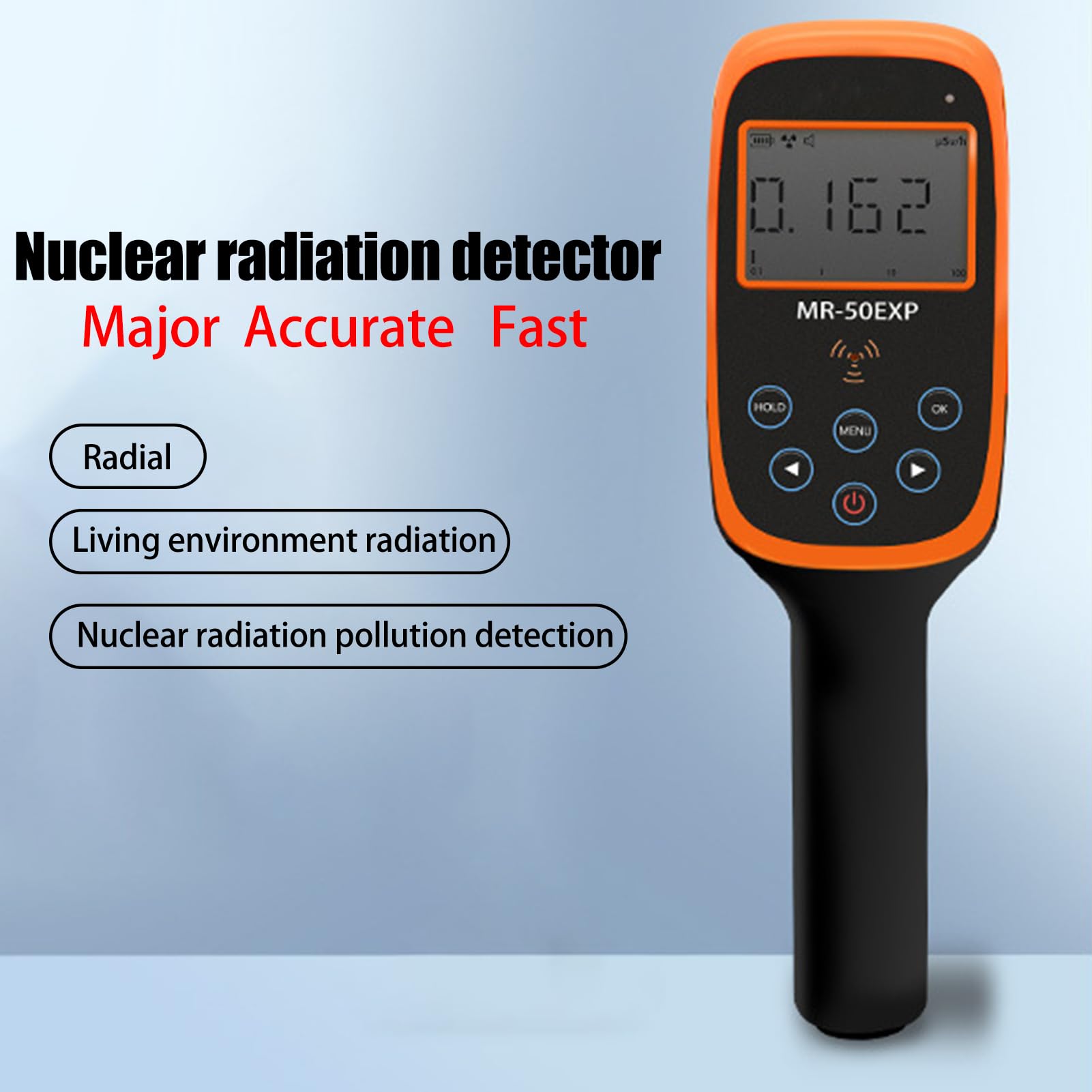 Geiger Counter Nuclear Strahlungsdetektor, Empfindliche Counterrohrsensor-Strahlung Dosimeter mit LCD-Anzeige, Tragbarer Beta-Gamma-Röntgenstrahlungsmonitormessgerät