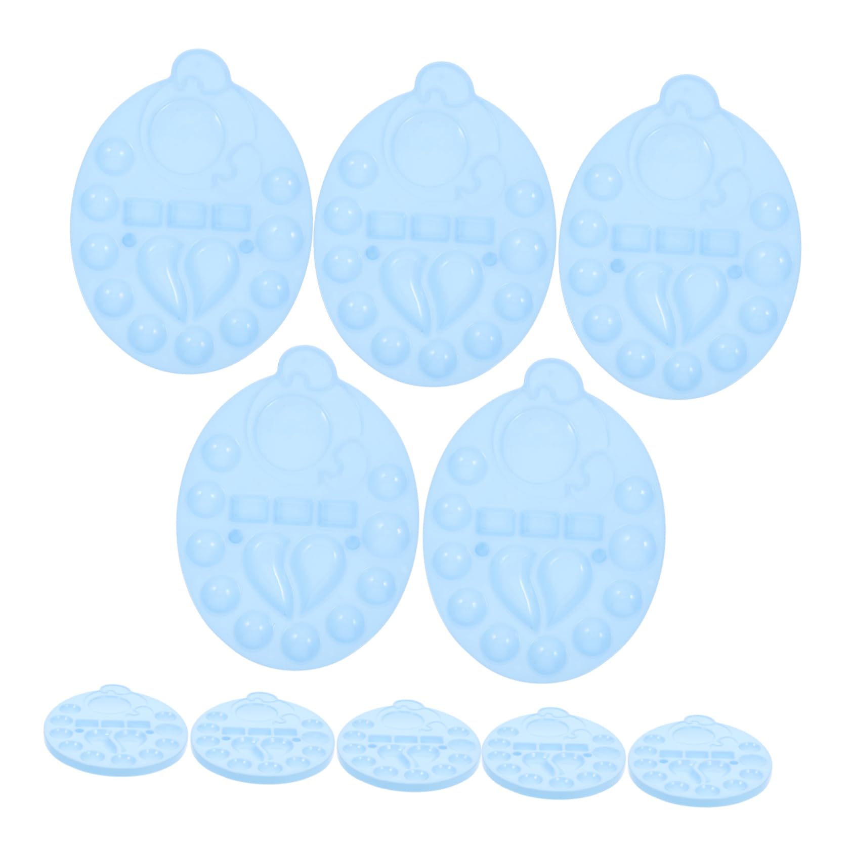 Housoutil 10pcs Cartoon Sheep Paint Lightweight Color Mixing Plates for Watercolor Pigment Portable Painting Supplies for Artists Students Cute Design for Easy Travel