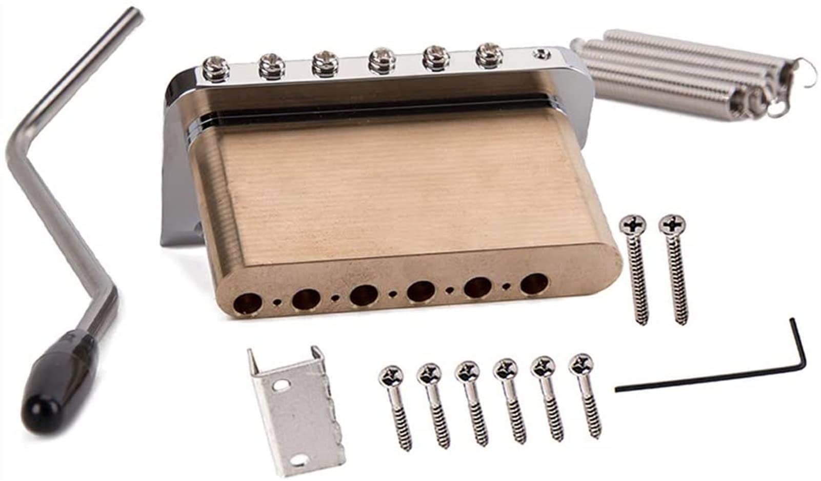 Parti di ricambio chitarra Guitar Electric Tremolo System Brass Bridge Bridge E Selle In Acciaio Inox Per Stratocaster Sostituzione Della Chitarra