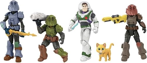 Miniatura 2 de Disney Lightyear Recruits to The Rescue - Paquete de figuras de 5 pulgadas, Buzz Lightyear Sox Izzy Hawthorne Mo Morrison Darby Steel