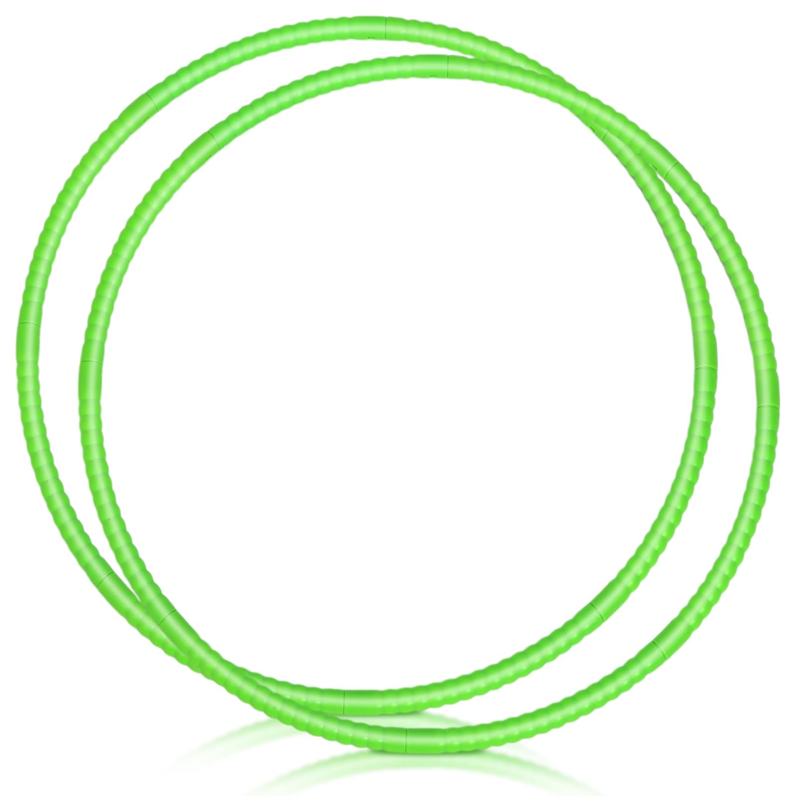 WinnerWhy 2 Pcs Toy Hoop Exercise Hoop Detachable Adjustable Plastic Toy Ring Playground Equipment for School Colored Circles Exercise Ring for Teens Dog Agility Equipment(Green,26 Inch)