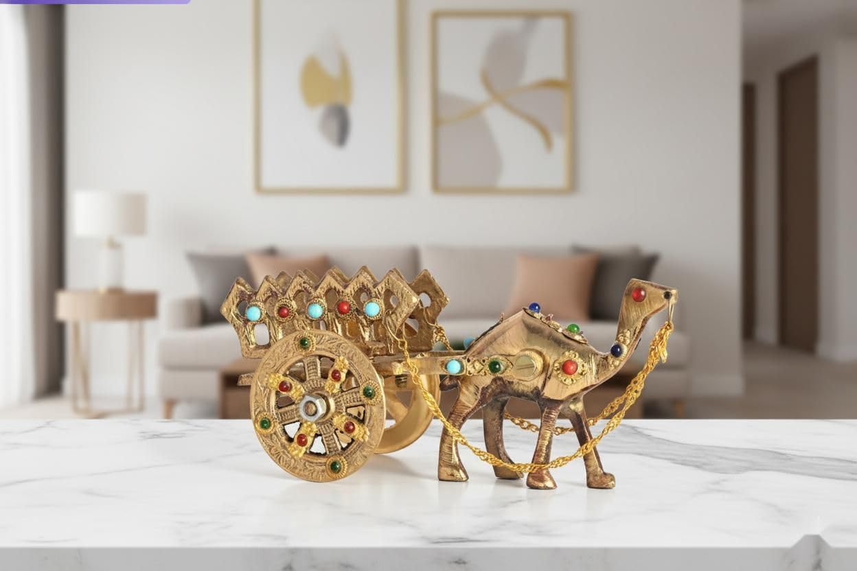 Rajasthani Gemstone Camel Showpiece - Home Decor -1