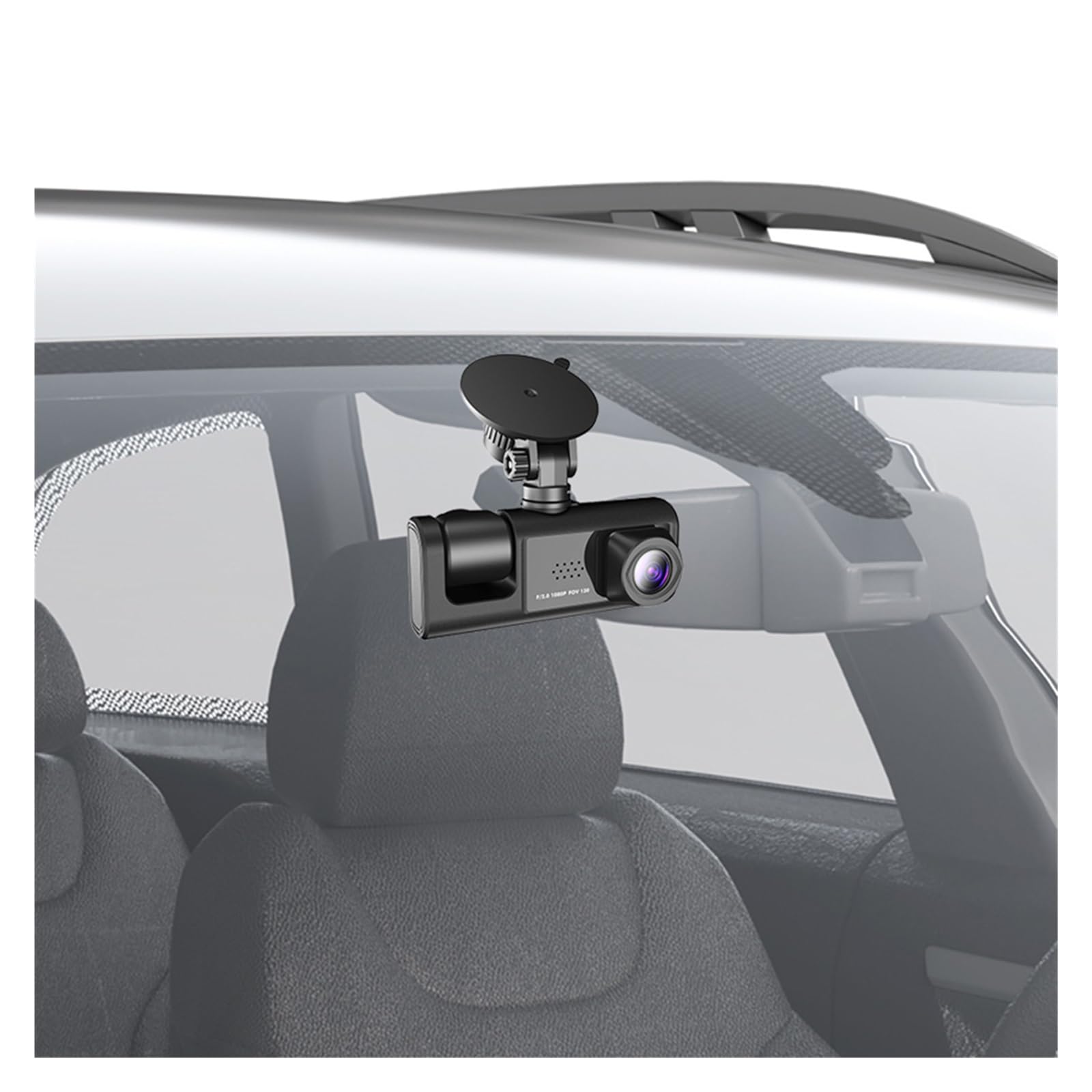 Enregistreur Vidéo De Voiture HD 1080P Enregistrement en Boucle Enregistreur De Données Automobile À 3 Objectifs Caméra Vidéo Automatique Grand Angle De 170 Degrés avec Capteur G (Color : 2 Camera)