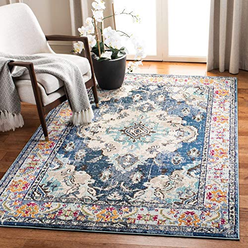 Safavieh Monaco Collection MNC243F Bohemian Chic Medallion Distressed Area Rug, 3' x 5'