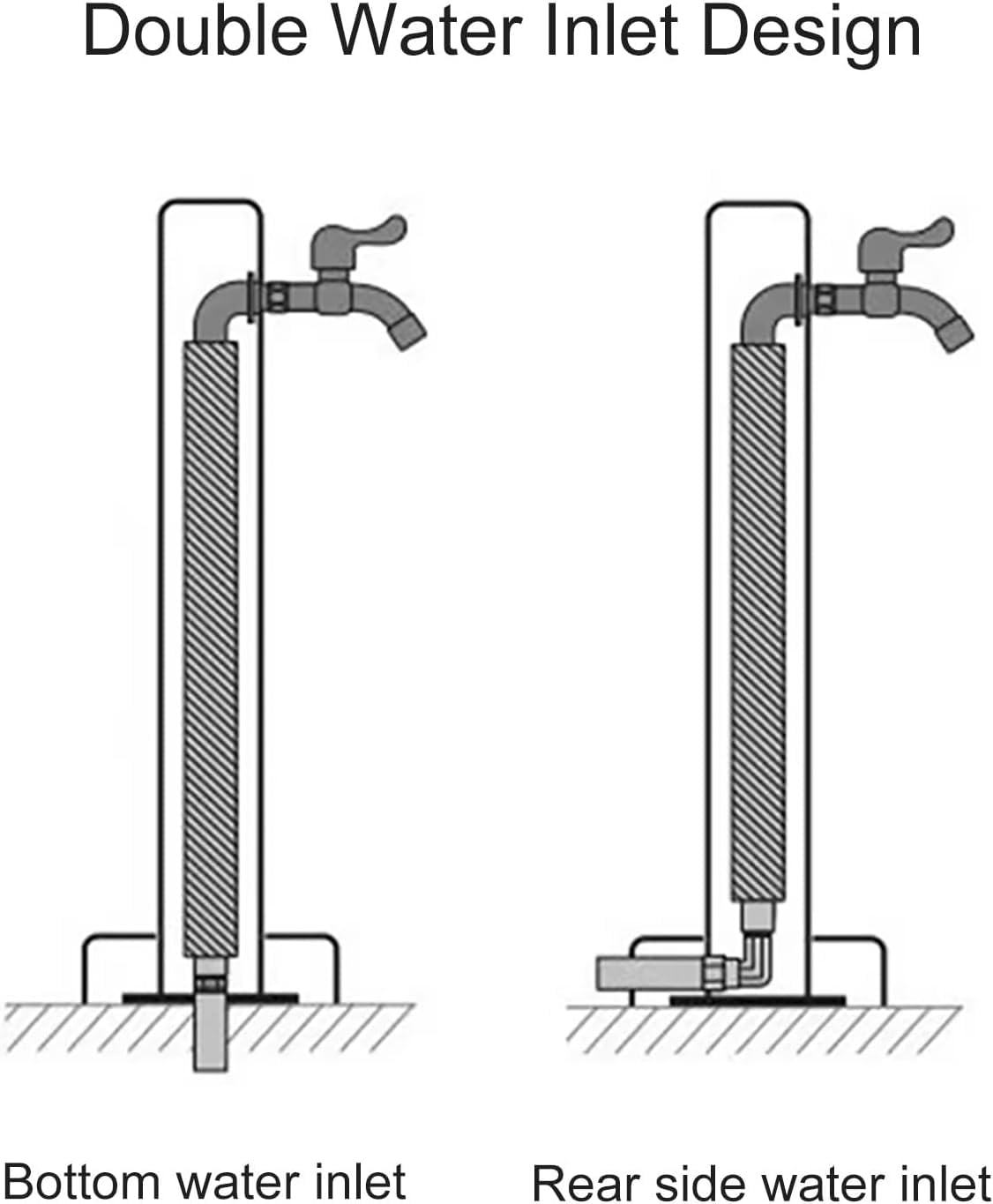 Robinet de jardin sur socle, Robinet de colonne d'eau de jardin en acier inoxydable 304
