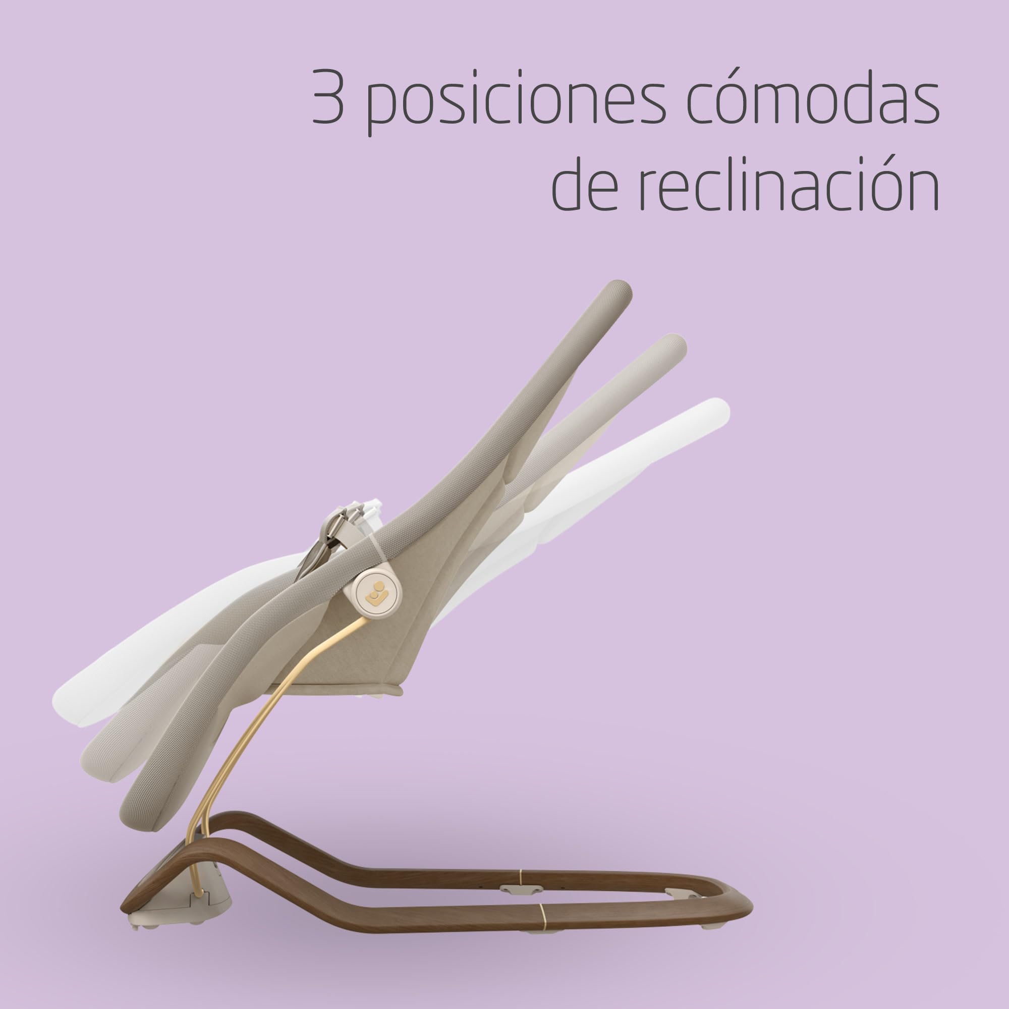 Maxi-Cosi Dove, Hamaca Bebé, 0-3 Años, 0-15 kg, Hamaca Bebé Ligera, Plegable, Portátil, Balanceo Natural,Tejidos Eco Care 100% Reciclados, Elegance Beige