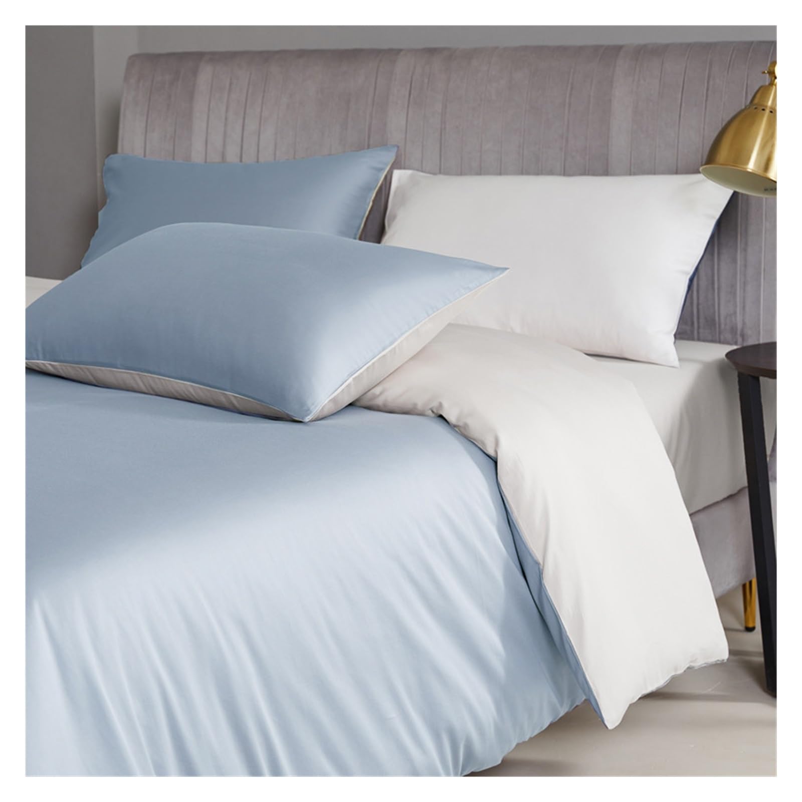 Housse de couette 100% coton lavé luxueux lit 1.2m beige