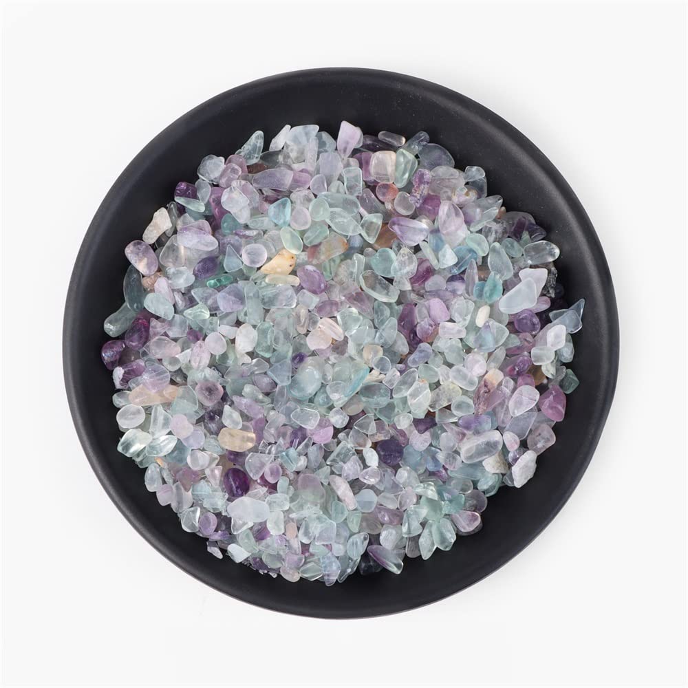 Pierre de Fluorite Naturelle Gravier Petites Pierres for Aquarium bonsaï décoration Bricolage Maison Aquarium Ornements Gravier décoration de la Chambre (Color : Style.1, Size : 50g)