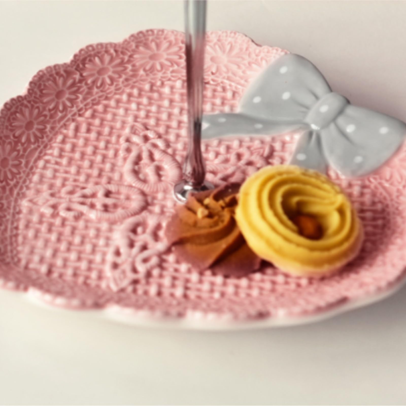 Stojak Na Torty 2-poziomowy Ceramiczny Stojak Na Ciasto, Stojaki Na Popołudniową Herbatę Na Wesele Patery Na Ciasta