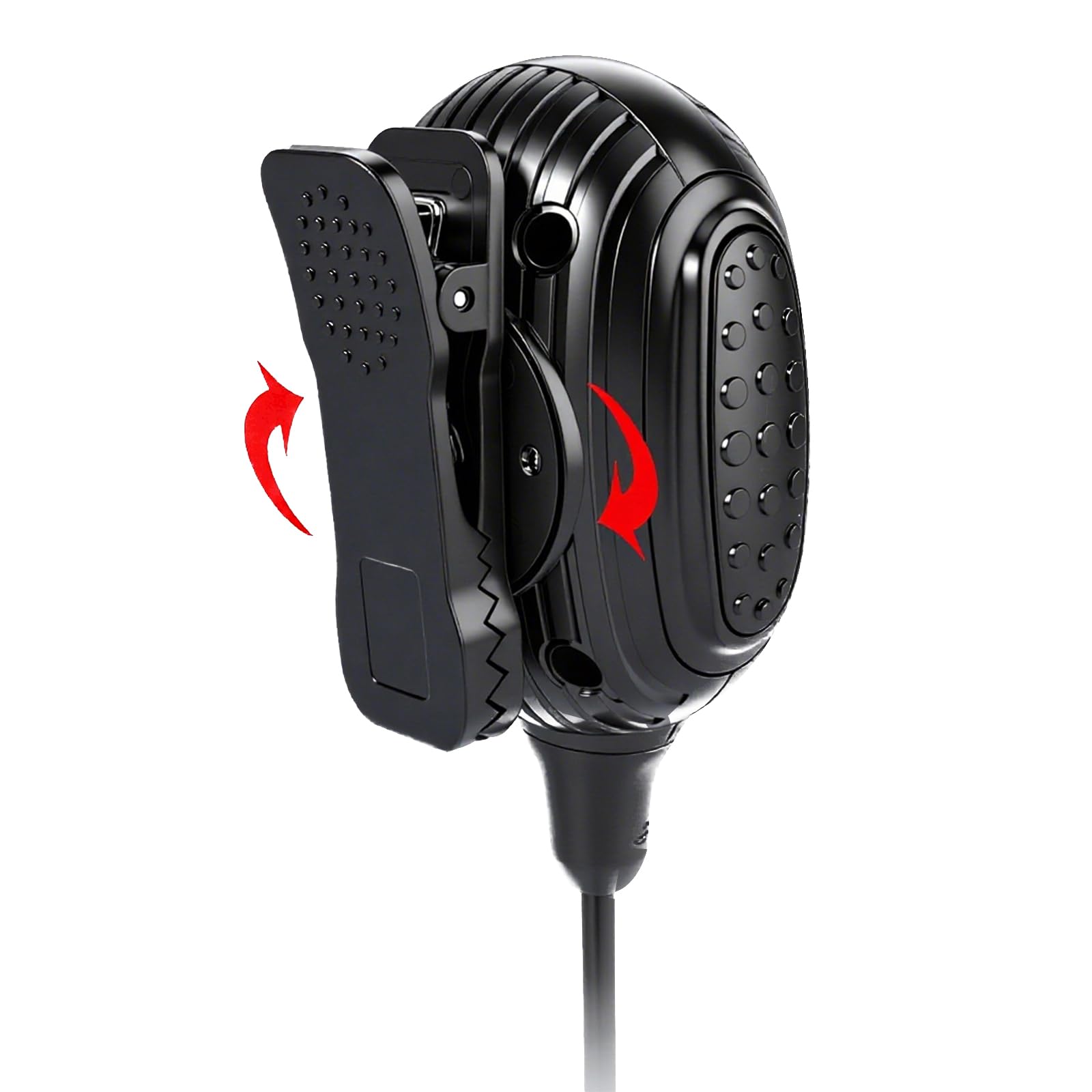 HYS 2.5mm 1-Pin Hombro Micrófono Altavoz Compatible con Motorola TLKR-T60 T61 T62 T80 T81 T82 T-92 H2O T80 Extreme Walkie Talkie (BX023)