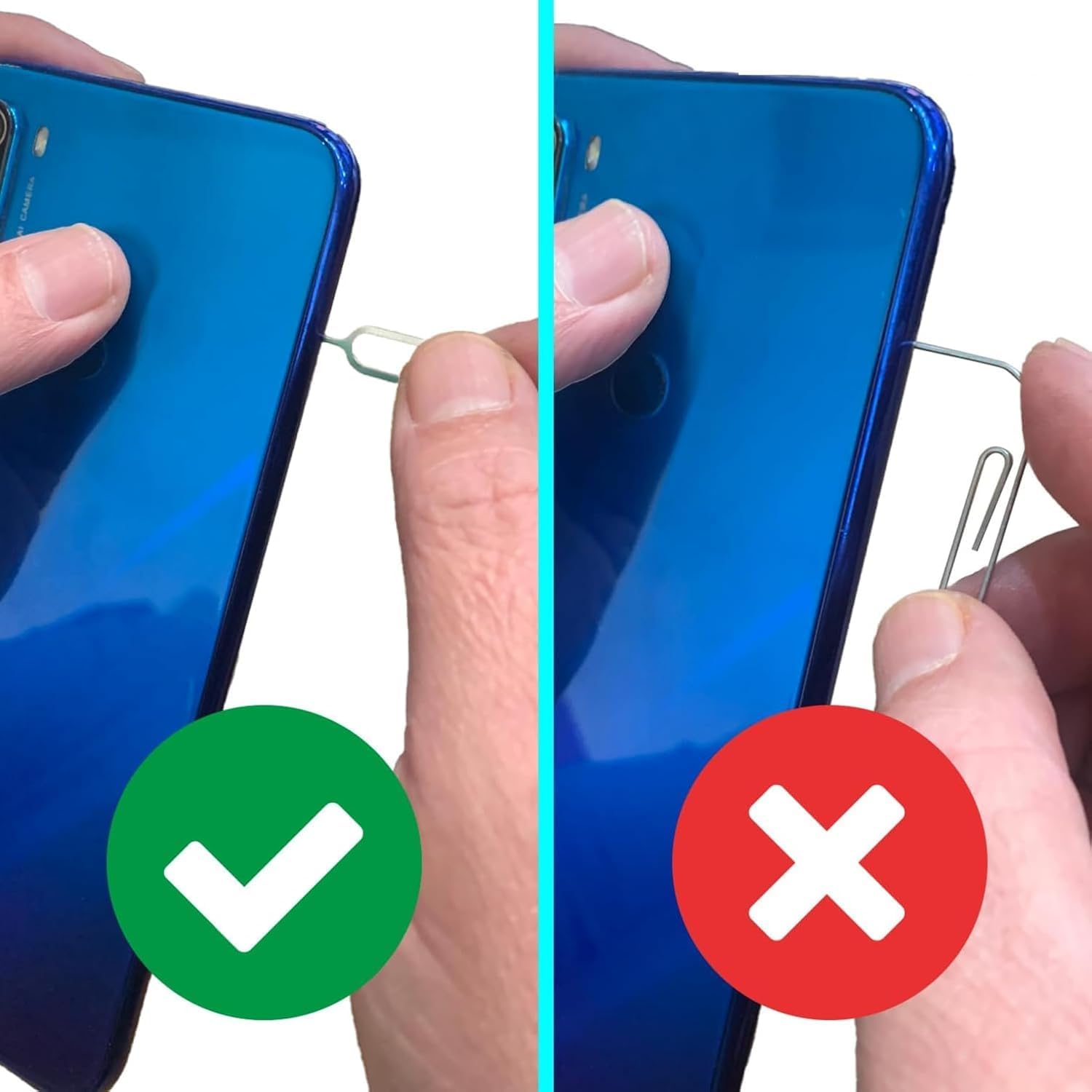 SIM Card Ejector Pin Tool, Universal Metal SIM Tray Removal Needle Opener Compatible with All Smartphones, Lightweight, Portable, Durable (Unit 10) — Amazon image 2