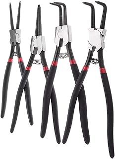 JF-XUAN Household multifunctional 4Pcs External Workshop Garage Tool Portable Circlip Snap Ring Plier Set Internal Pliers Tool Pliers