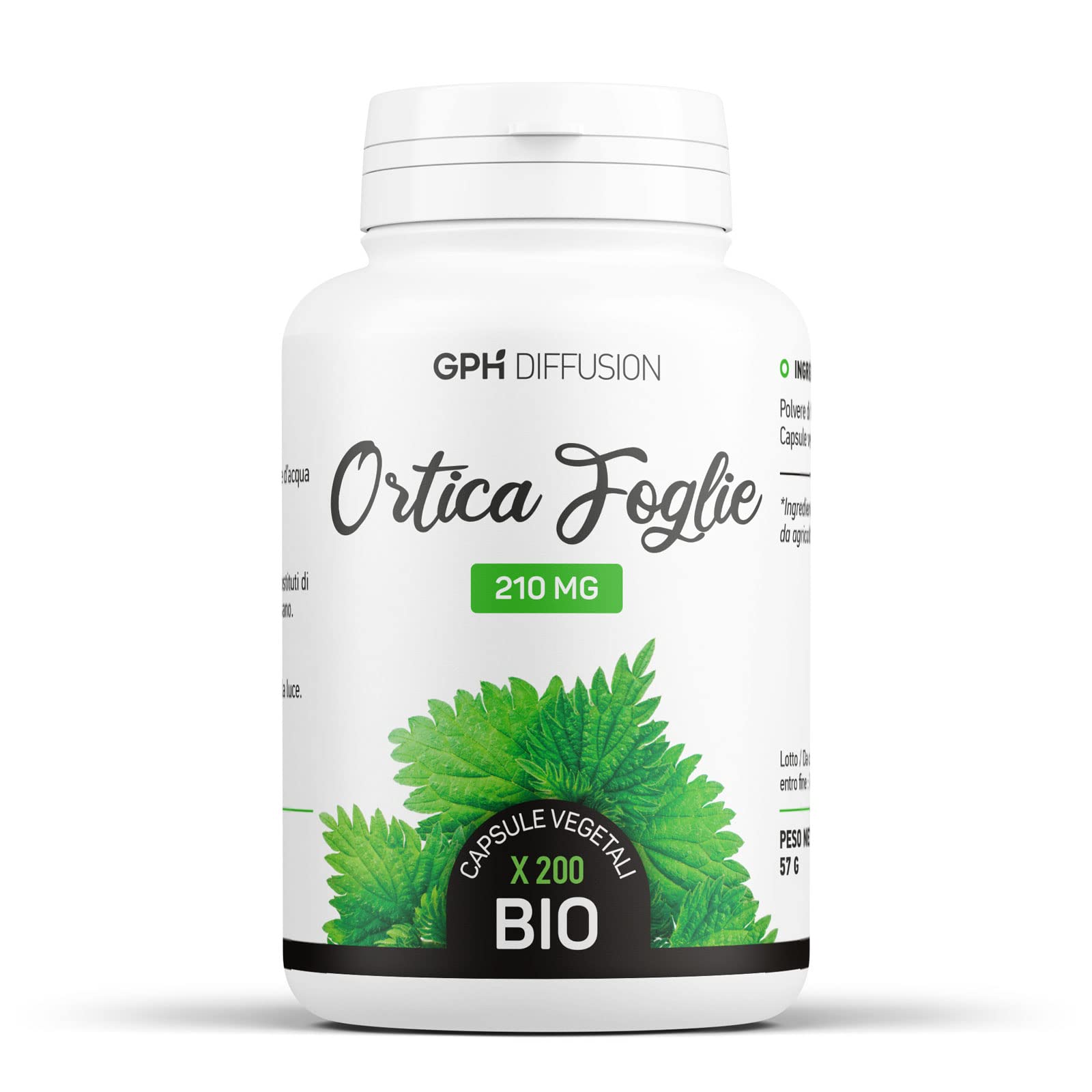 Ortica Bio - Urtica dioica - 210mg - 200 capsule vegetali