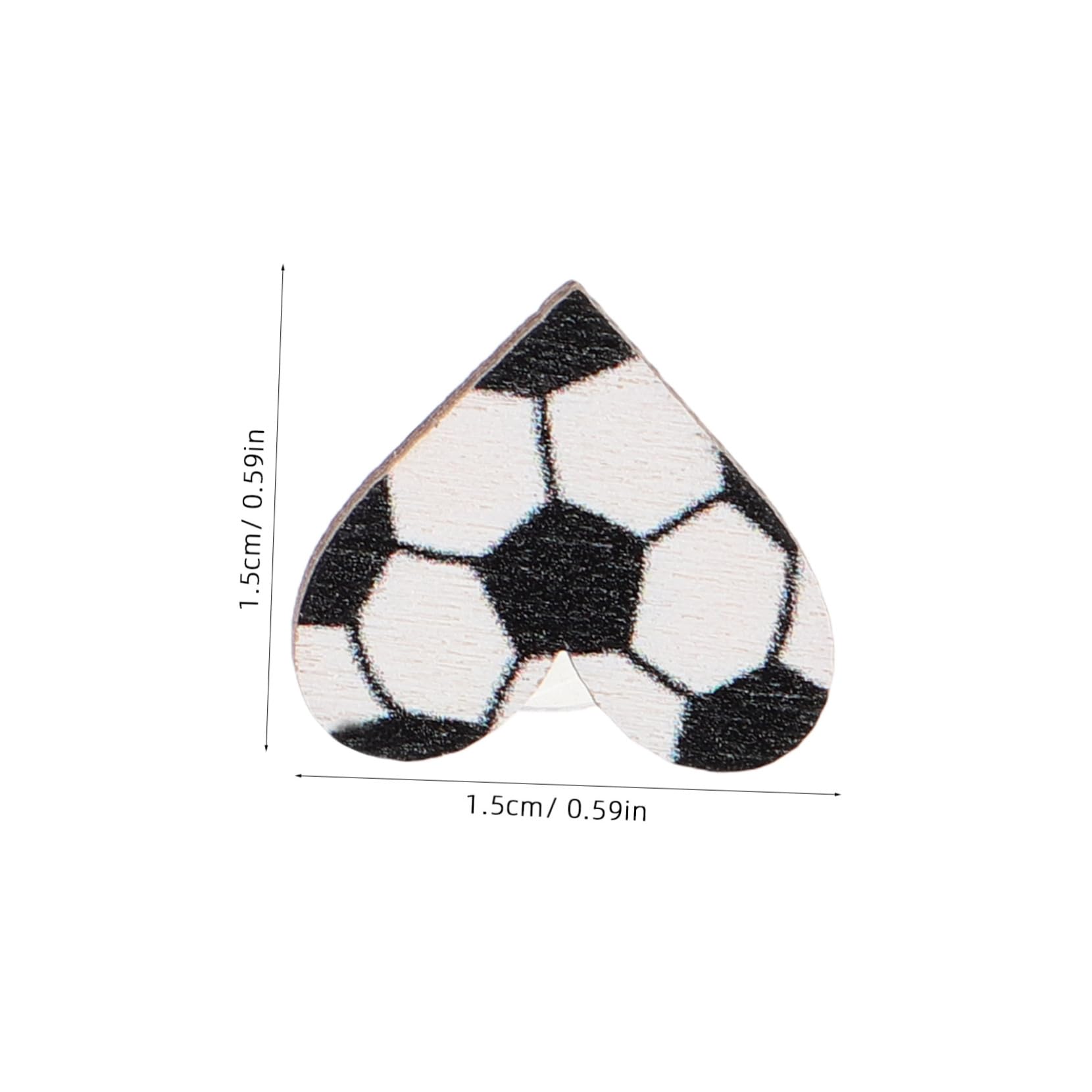 FRCOLOR Football Fan Earrings: Heart Shaped Jewelry Wooden Ear Studs for Sports Mom Rugby Soccer