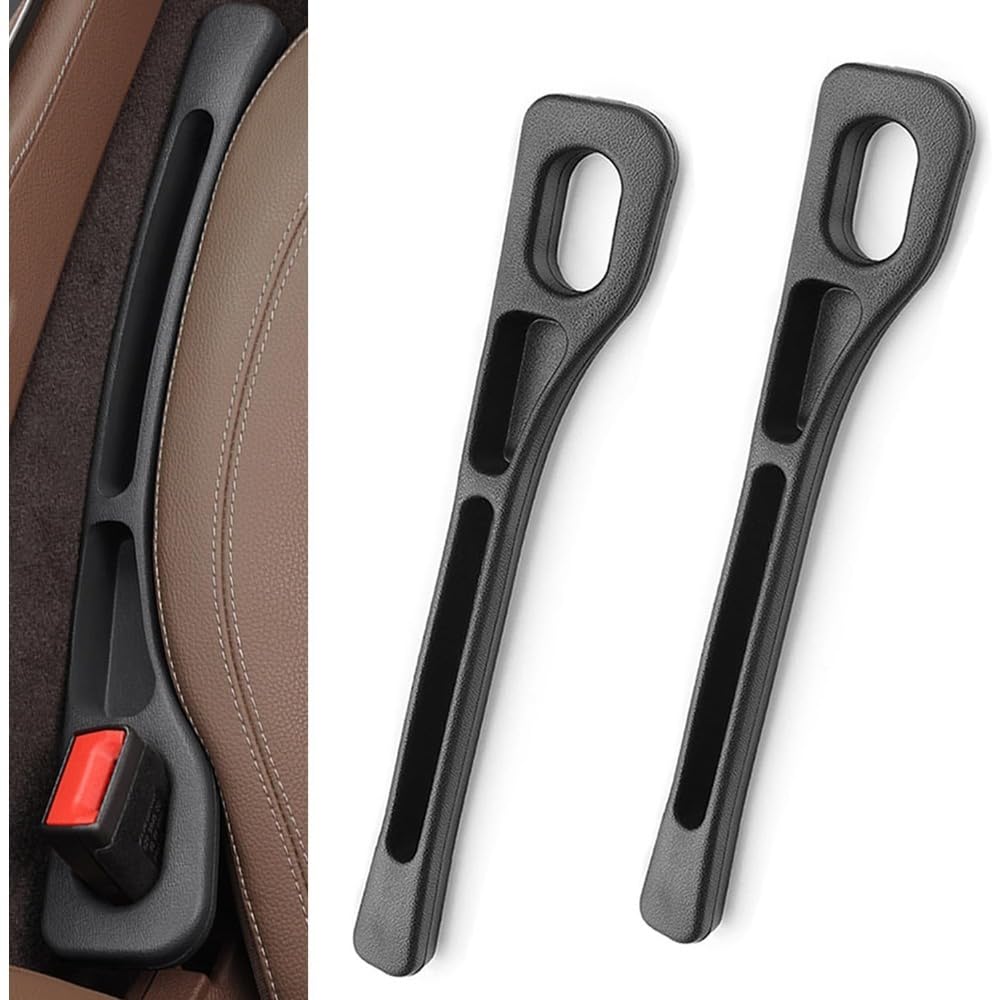 Mauxpiao A 2Pcs Universal Car Seat Gap Fillers, 2026 Upgraded Seat Gap Organizer, Car Seat Gap Storage Strips With Storage Compartments, Interior Car Ccessories (Black) Gfdg/A