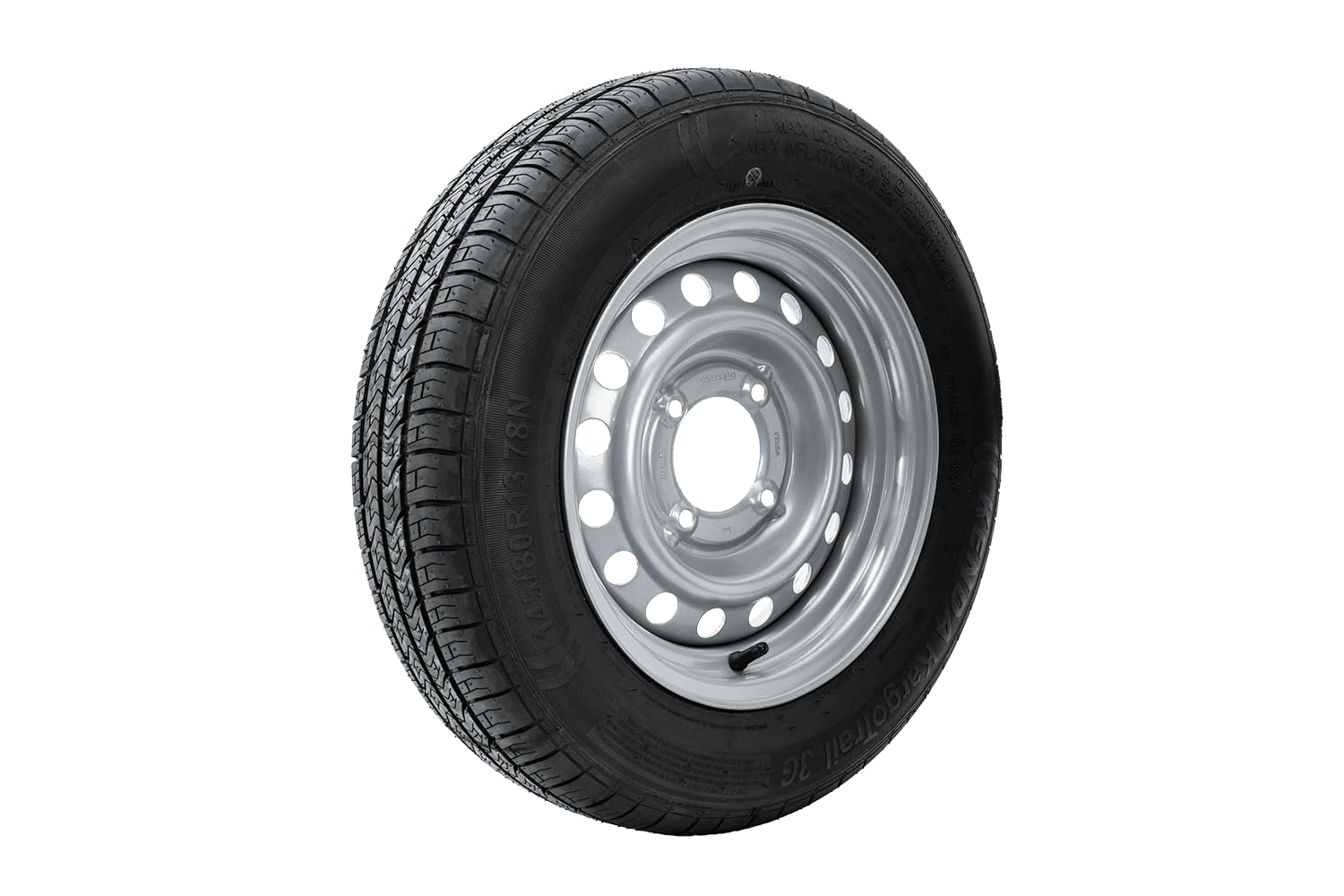 KENDA Ruota Completa per Rimorchio 145/80 R13 78N, Massima Stabilità e Sicurezza con Cerchio in Acciaio 4Jx13 H2 4x115 ET0 per Rimorchi Leggeri e da Campeggio