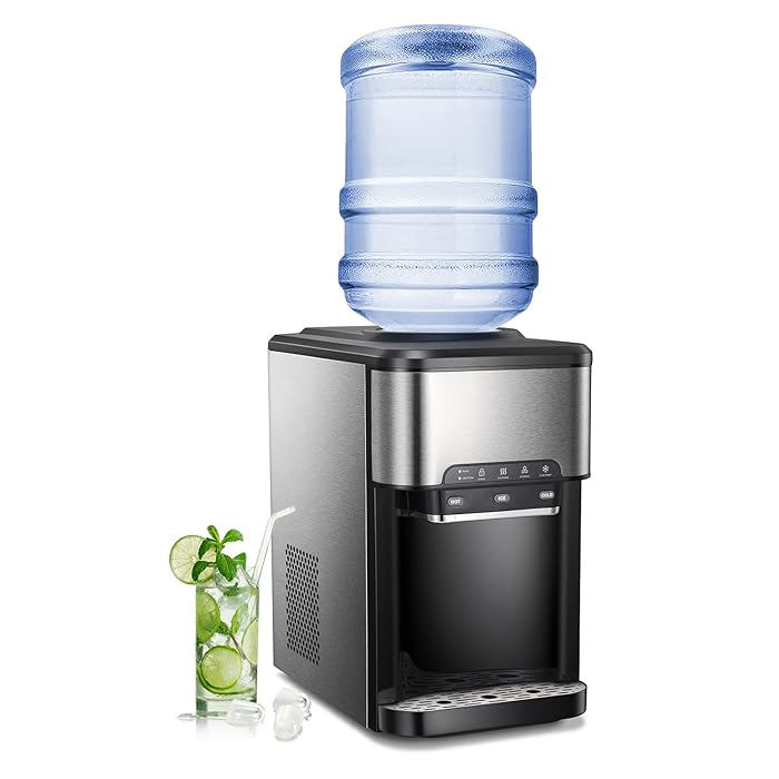 Buy R.W.FLAME 3 in 1 Countertop Water Cooler Dispenser with Ice Maker