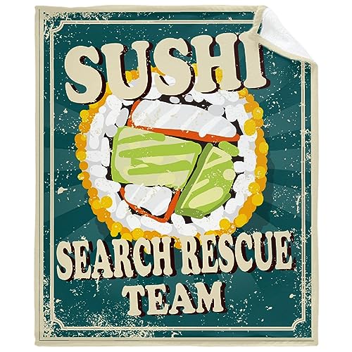 Sushi Search Rescue Team Blanket Gifts Super Soft Lightweight Flannel Blankets Throw for Kids, Adult, Suitable for Couch, Sofa, Bed, Camping, Travel All Seasons 40