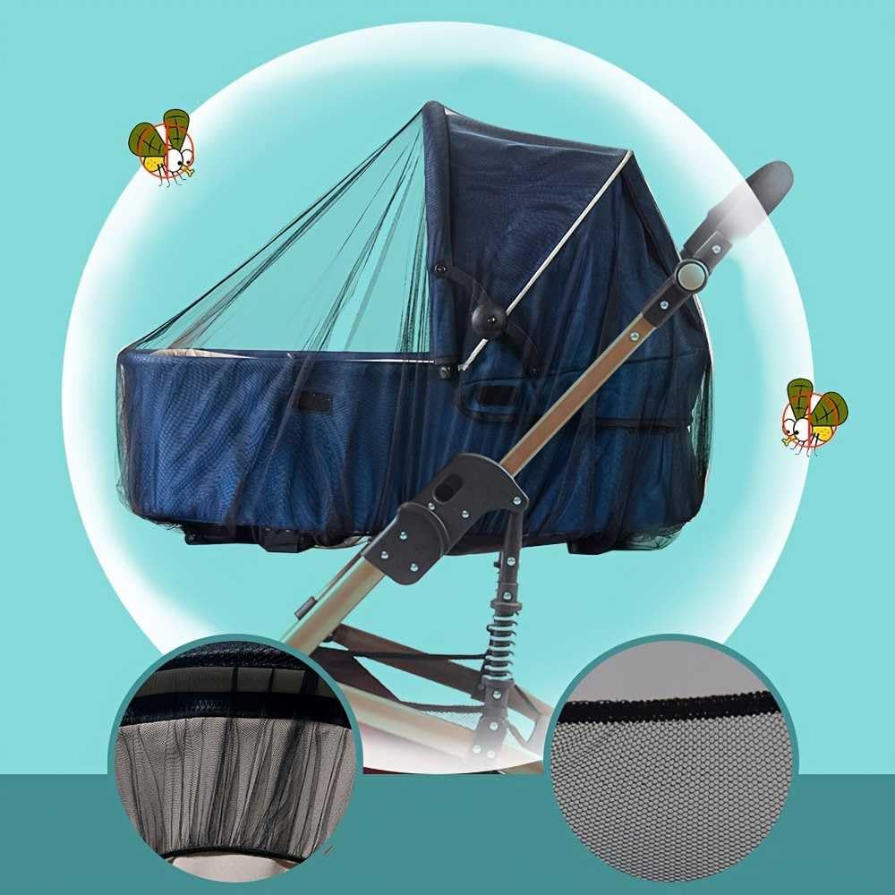 Hito Baby Mosquito Net for Stroller and Cradle - Black Insect Protection Cover - Image 5 thumbnail