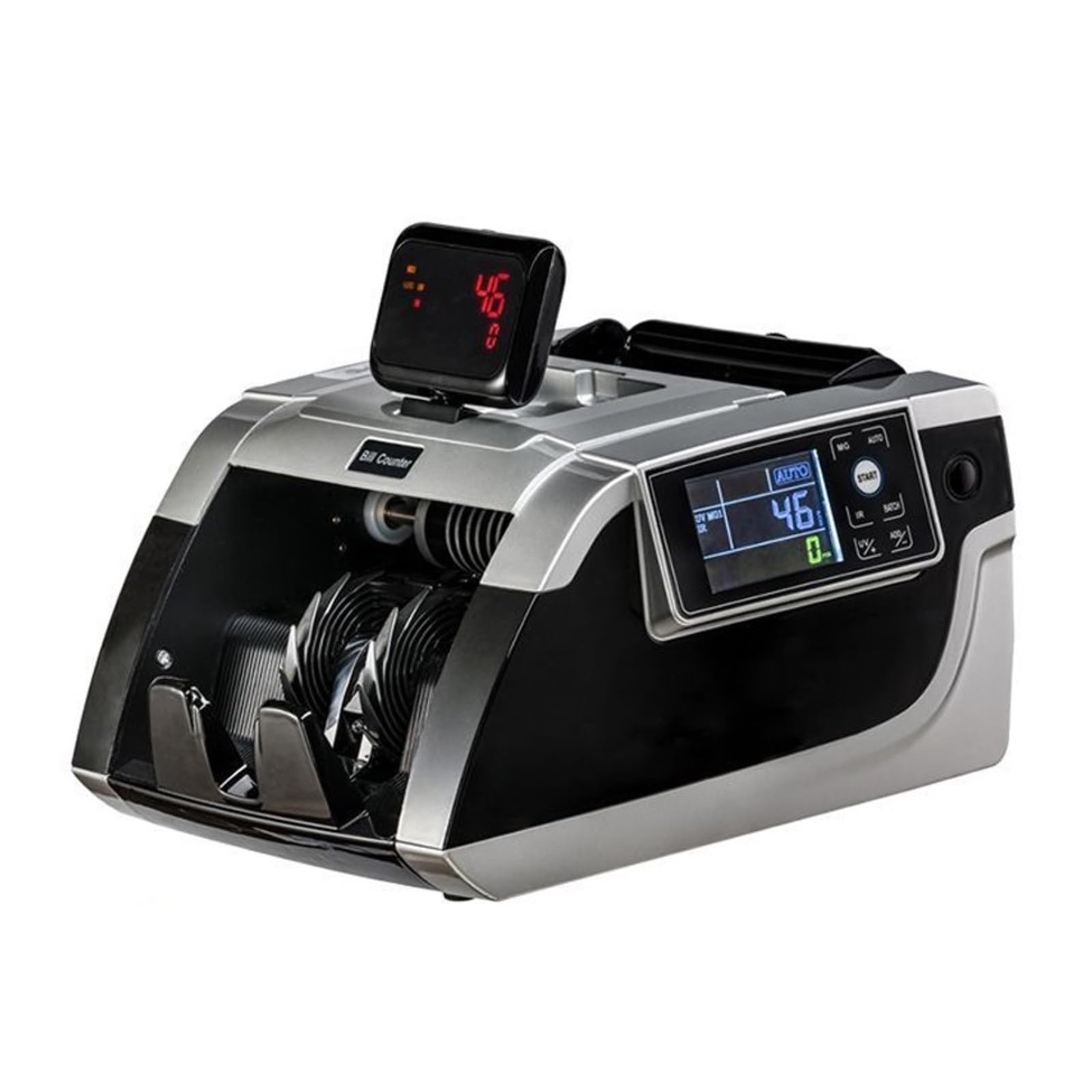 Contatore di denaro, Contatore di banconote multivaluta, scanner IR magnetico UV a doppio schermo ruotabile a 360°