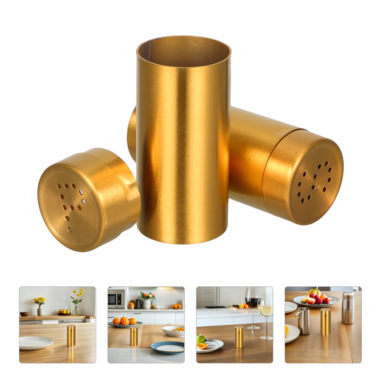 VALICLUD 2pièces Lot De Pots à Épices Acier Inoxydable Saupoudreuse à Sel Et Poivre Récipient Hermétique Pour Cuisine Et Table