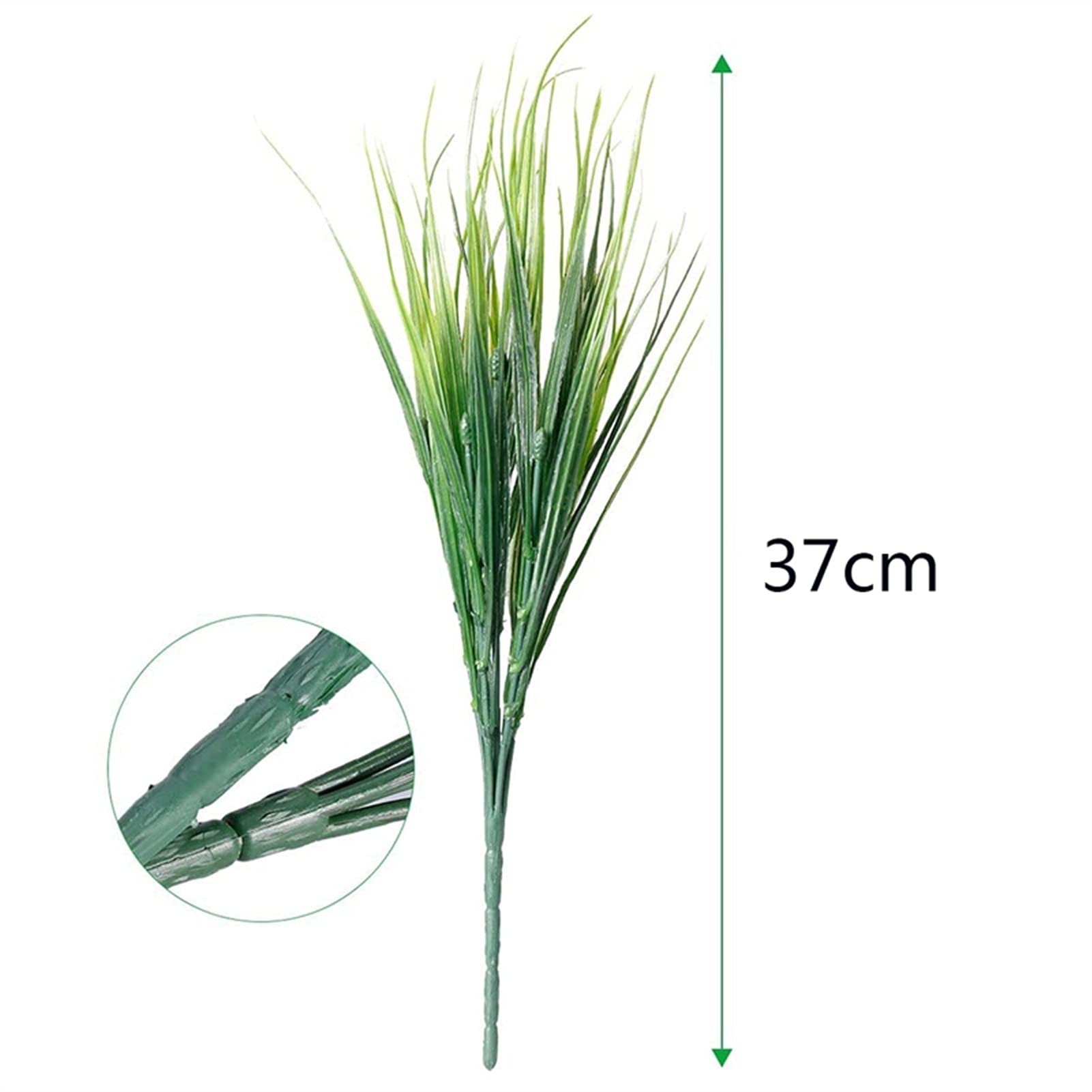 Buiten decoratieve planten op het terras 12 stks Kunstgrassen Outdoor Nep Gras Faux Plastic Planten Tuin Window Box Decorating Green Terras, balkon, tuin