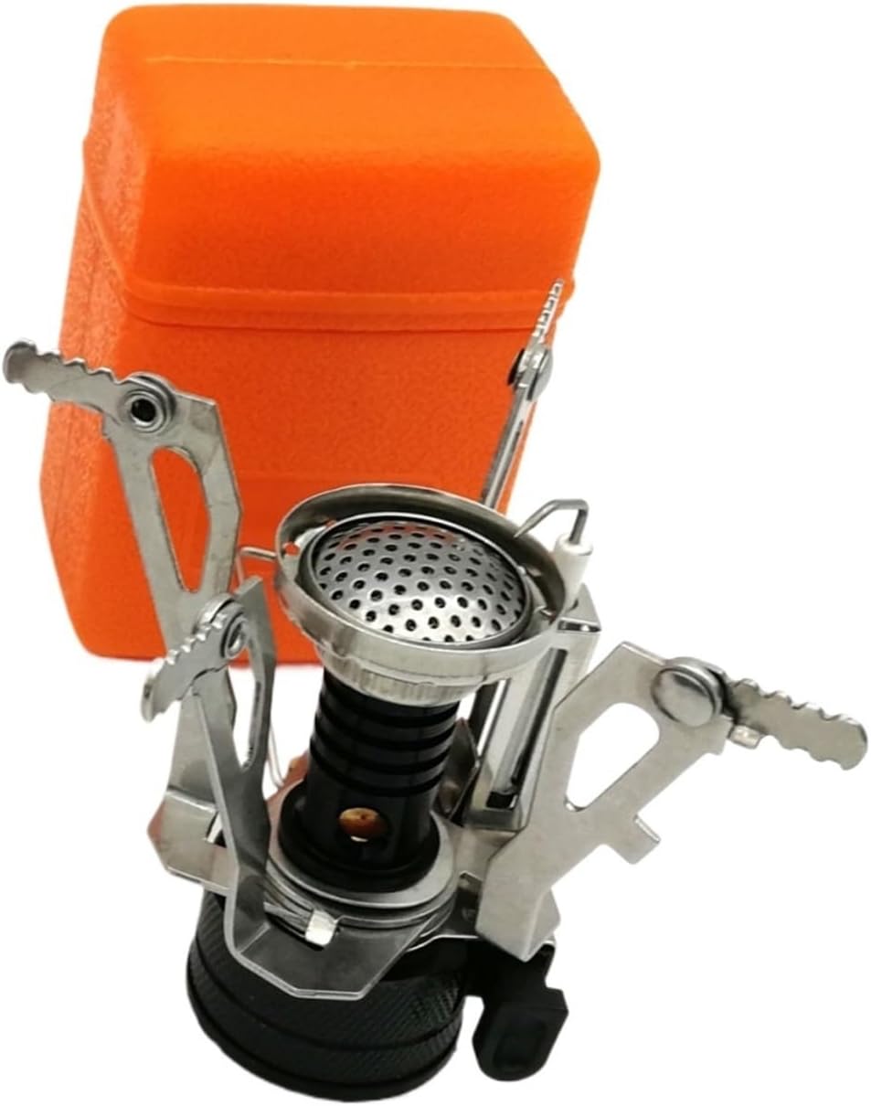 Portable Outdoor Camping Stoves Backpacking Gas Stove with Piezo Ignition Stable Support Wind-Resistance Camp for Cooking
