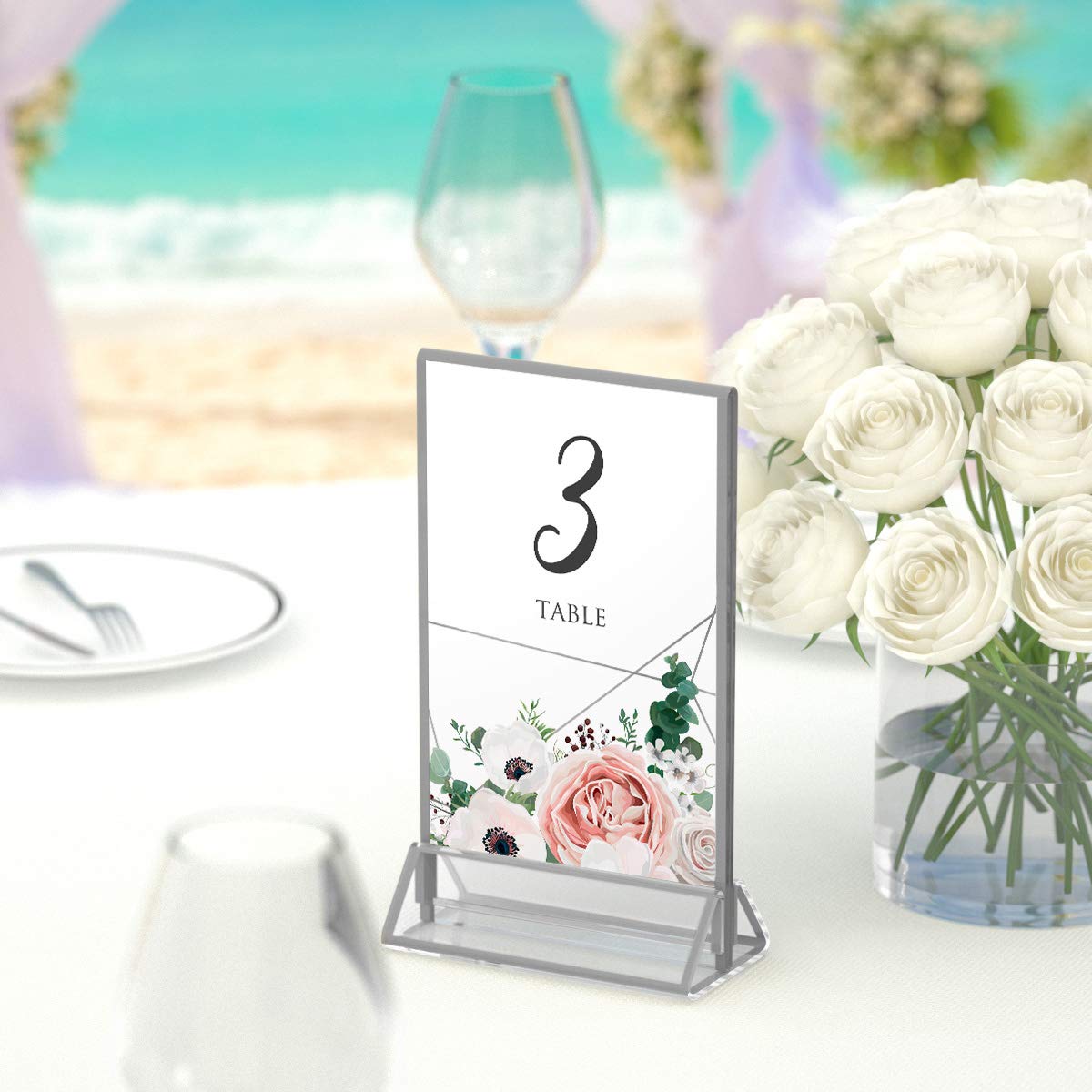 Snapklik.com : HIIMIEI Clear Acrylic Double Sided Frames 5x7 Wedding ...