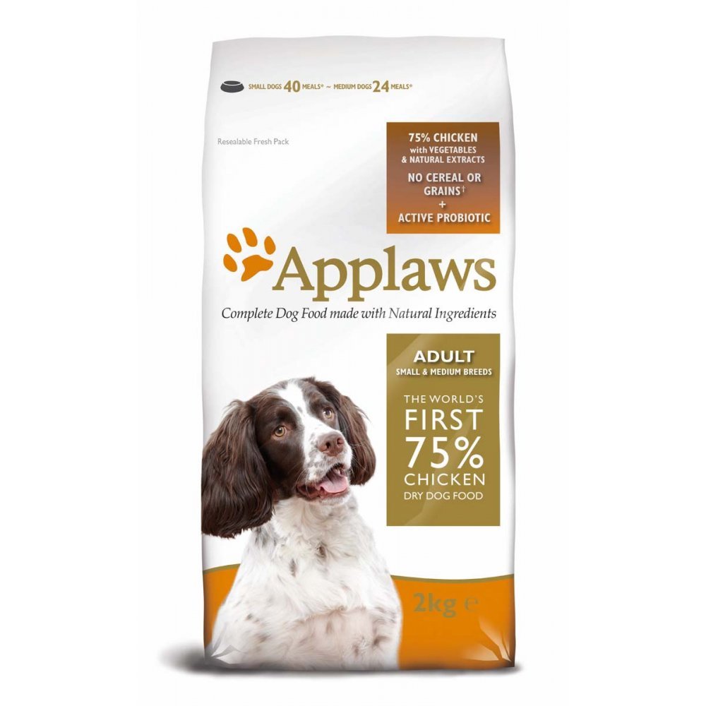ApplawsHigh Protein Complete and Grain Free Dry Dog Food 7.5 kg for Medium and Small Dog Breeds, Chicken with Lamb (Pack of 1)