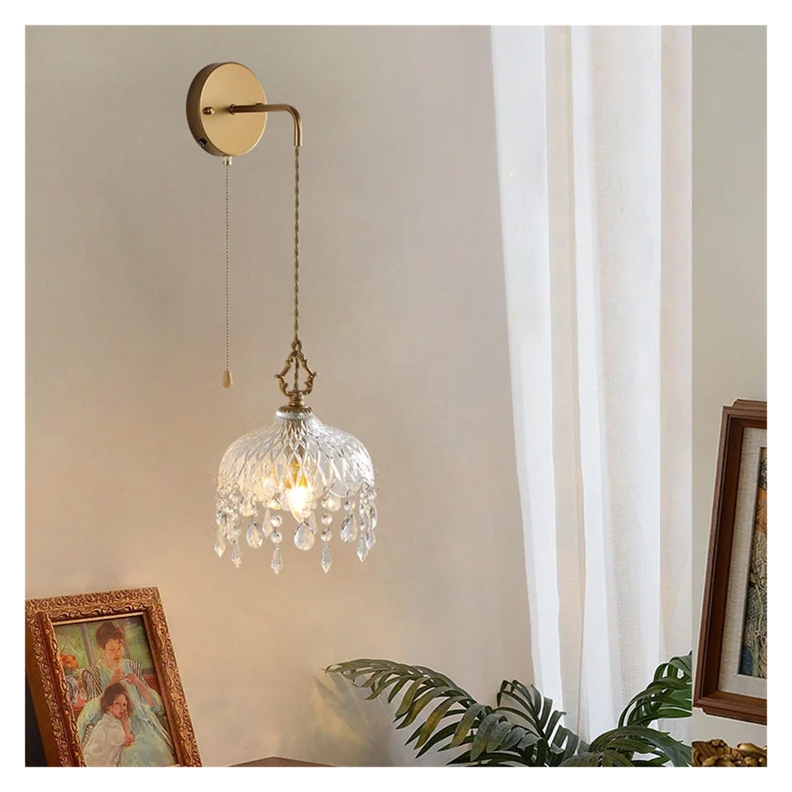 ZXTIIEUF Wall Light Bedroom Lamp Sconce Decor Room Fixture Modern Home Decoration LED Chandelier Ceiling(Large)