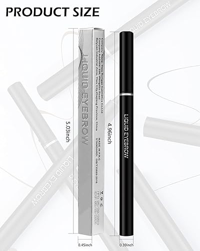 Miniatura 8 de Lápiz líquido para cejas, bolígrafo profesional de tinte de cejas de elevación profesional, 2 unidades, lápiz delineador de ojos de agua de