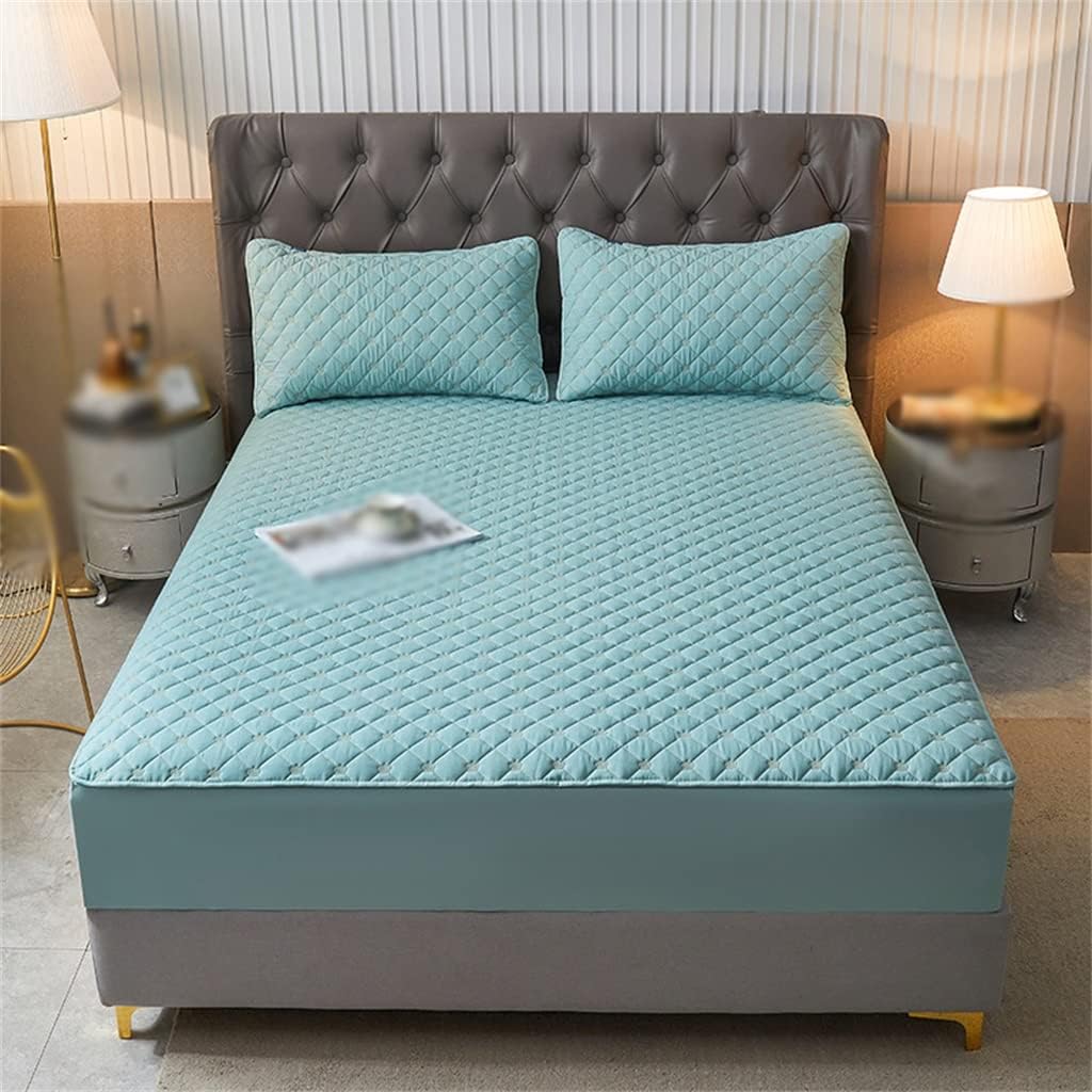 Washed Cotton Bed Hat Single Piece Clip Cover Thickened Mattress Protection(200 * 220CM)