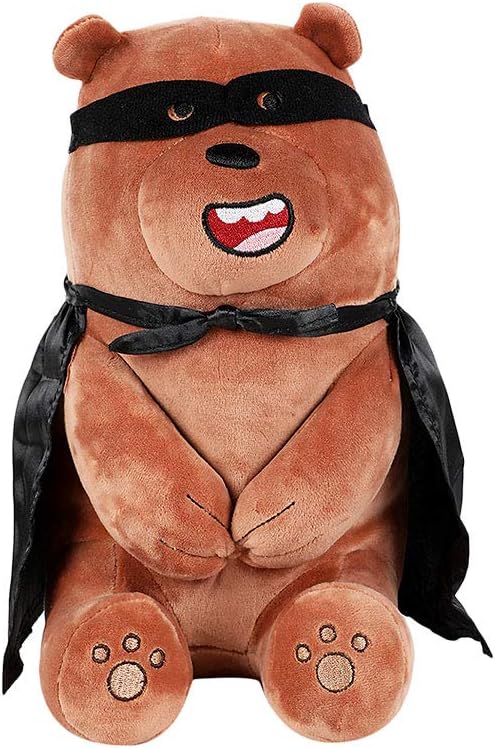 MINISO We Bare Bears Plush Grizzly 10" Lovely Sitting Stuffed Toy