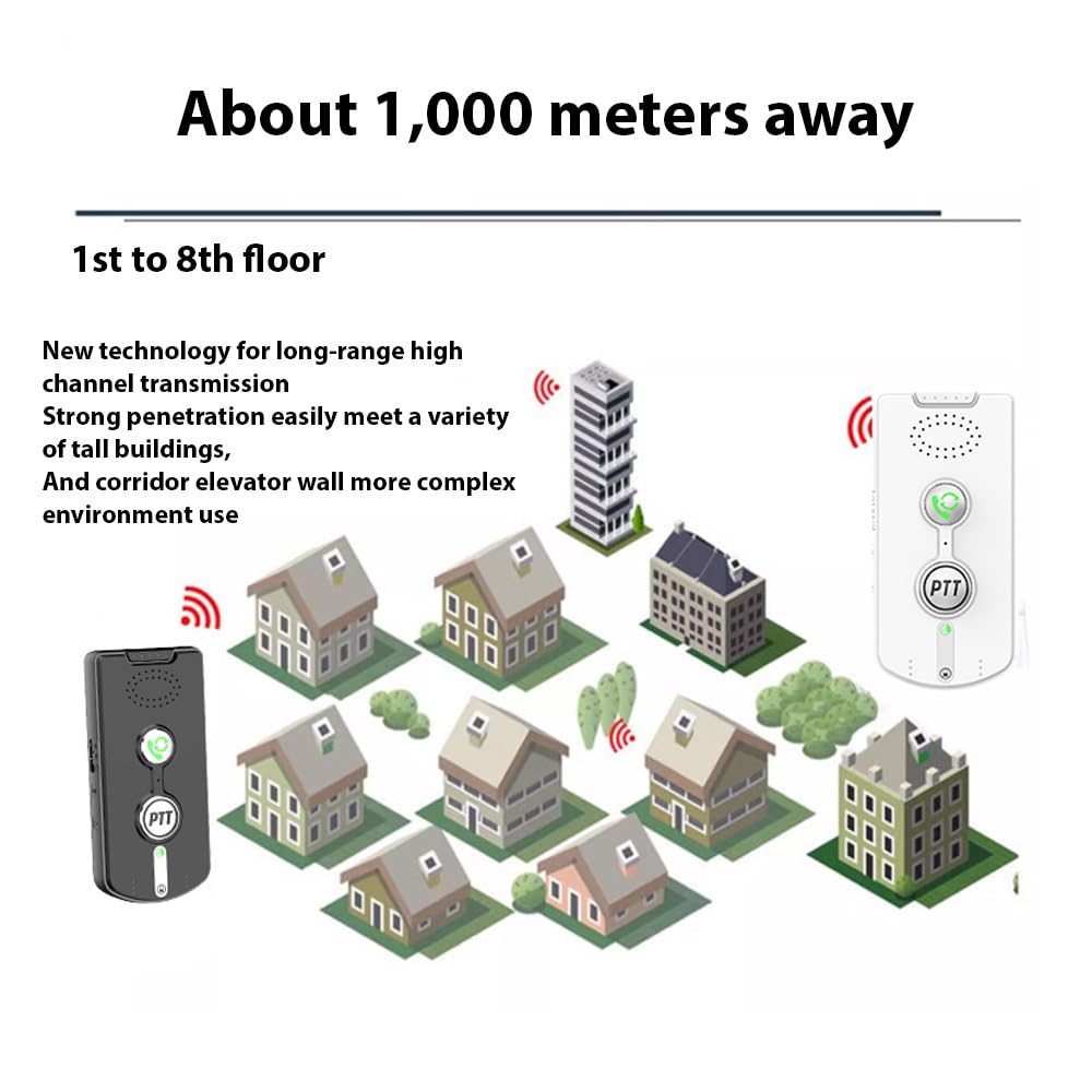 2 citofoni wireless per la casa bidirezionale Voice Interphone Ultra Long Distance Room to Communication Portable Two Way Caller Anziani