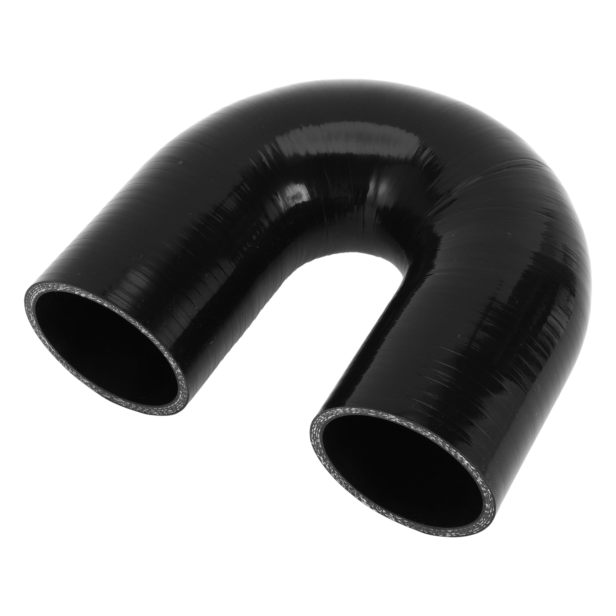 A ABSOPRO Tubo Flessibile In Silicone Nero 1 Pz 180 Gradi Universale | Diametro Interno 60mm, Lunghezza 120mm, Gradi 180°, Spessore 5mm, Per Olio Motore, Freni, Antigelo